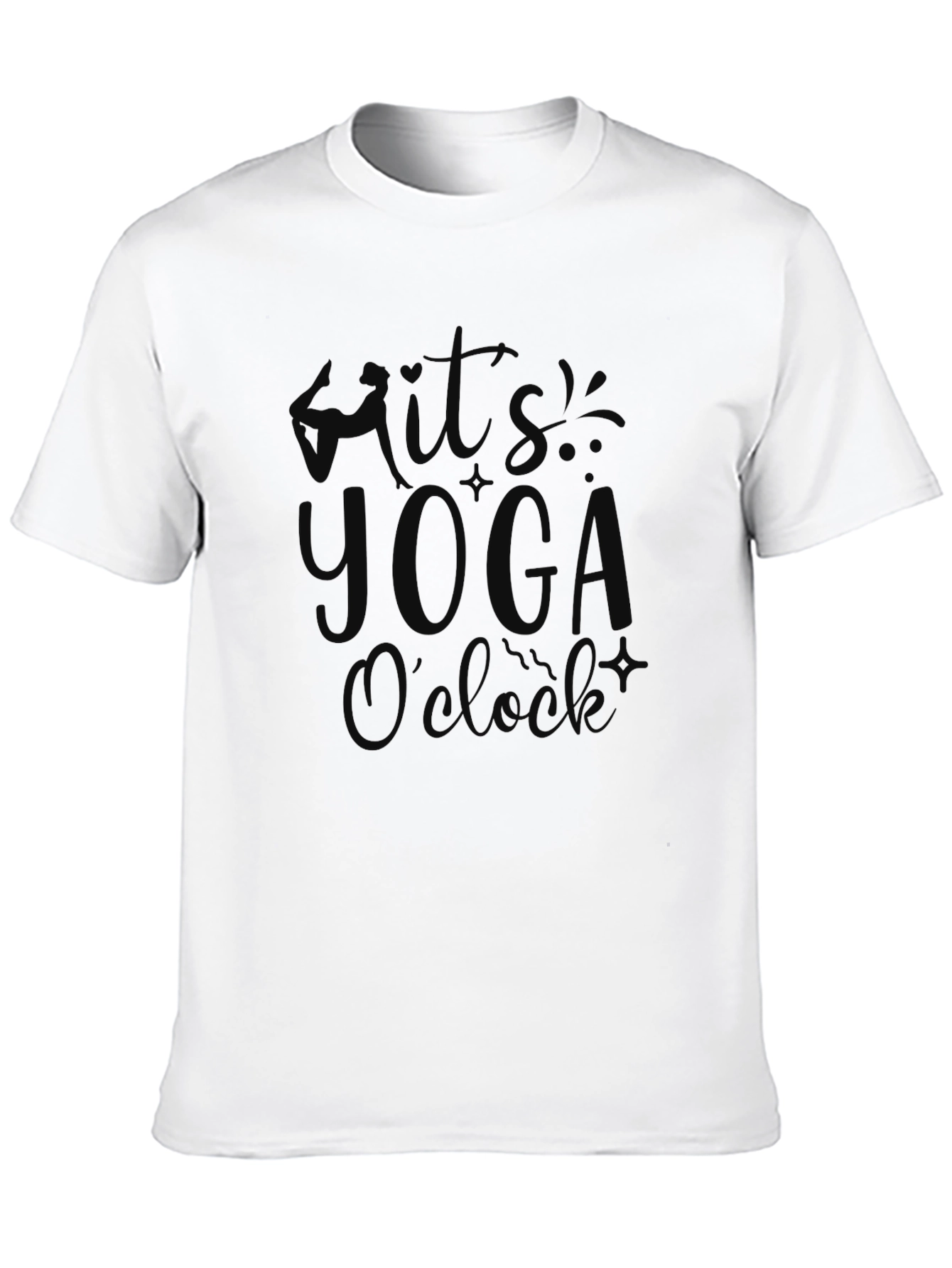 Its Yoga OClock Black T-Shirt