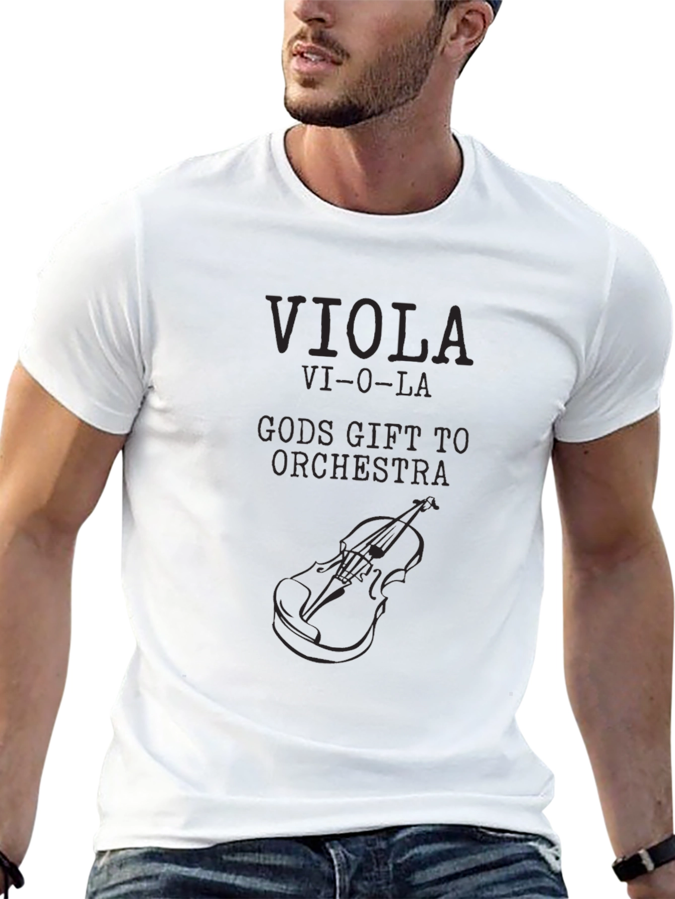 Viola Gods Gift to Orchestra Black T-Shirt