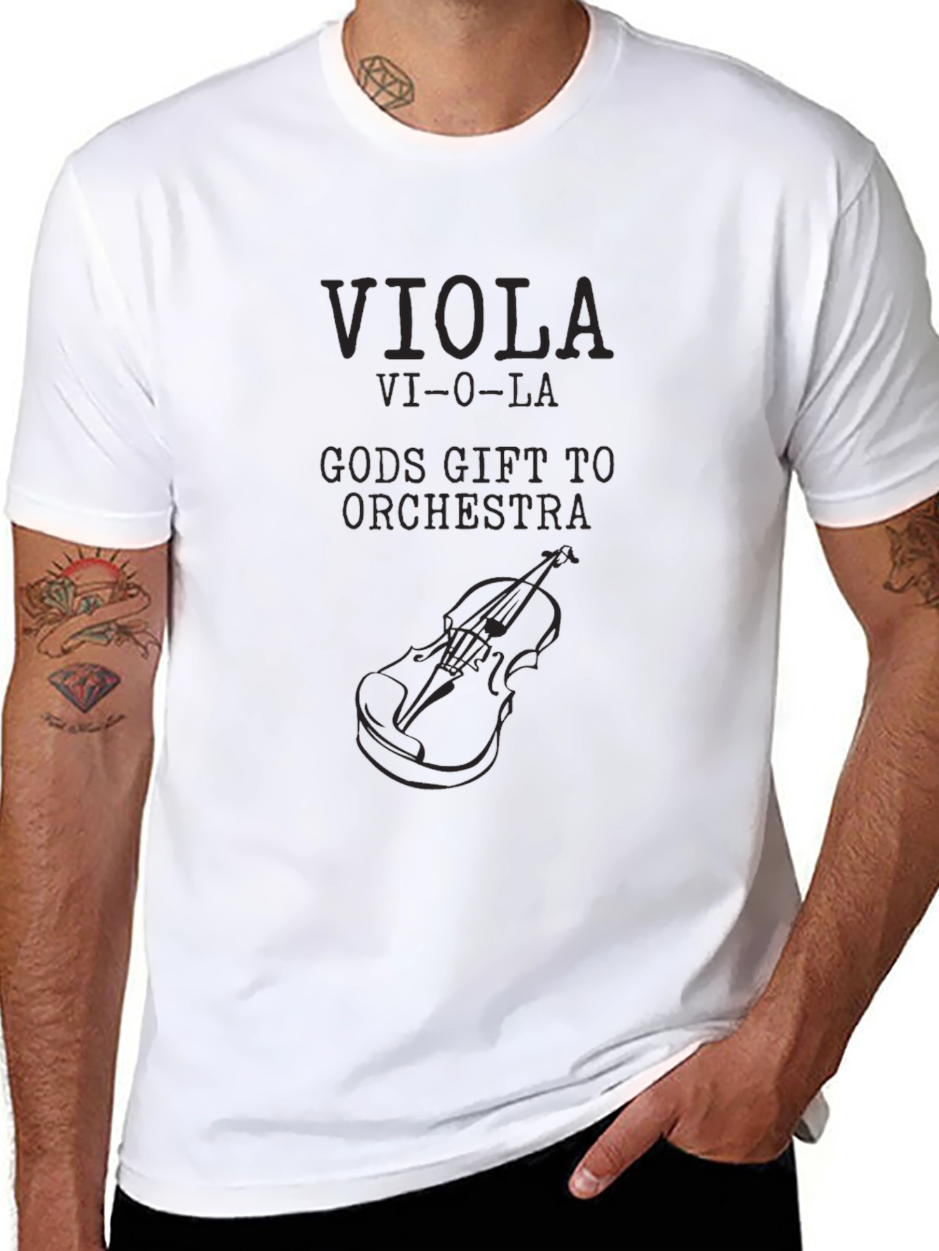 Viola Gods Gift to Orchestra Black T-Shirt