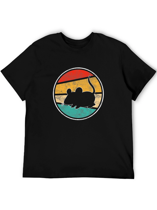 Retro Mouse T-Shirt - Black Cotton Blend