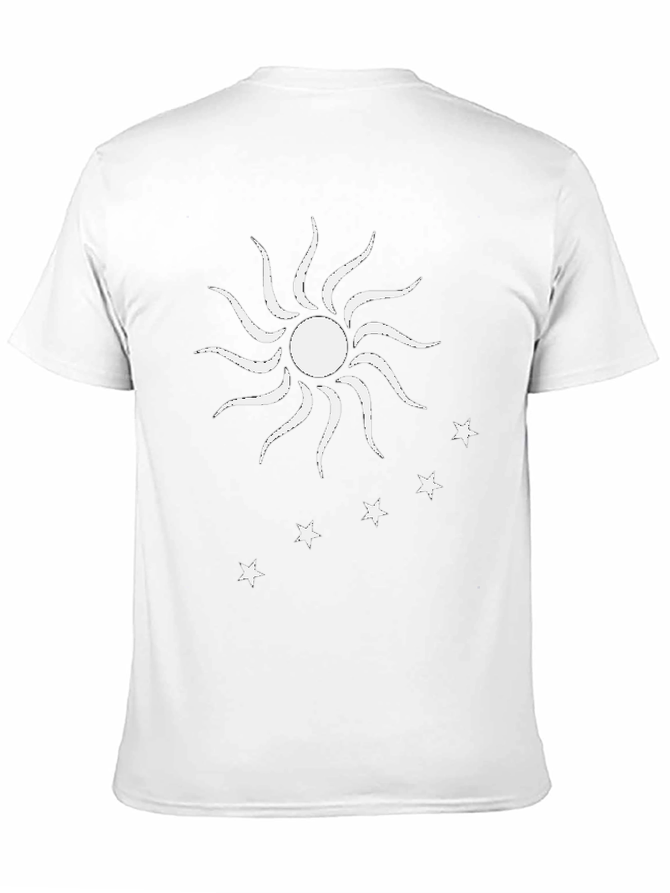 Sun & Stars Graphic Tee - Black Cotton Blend