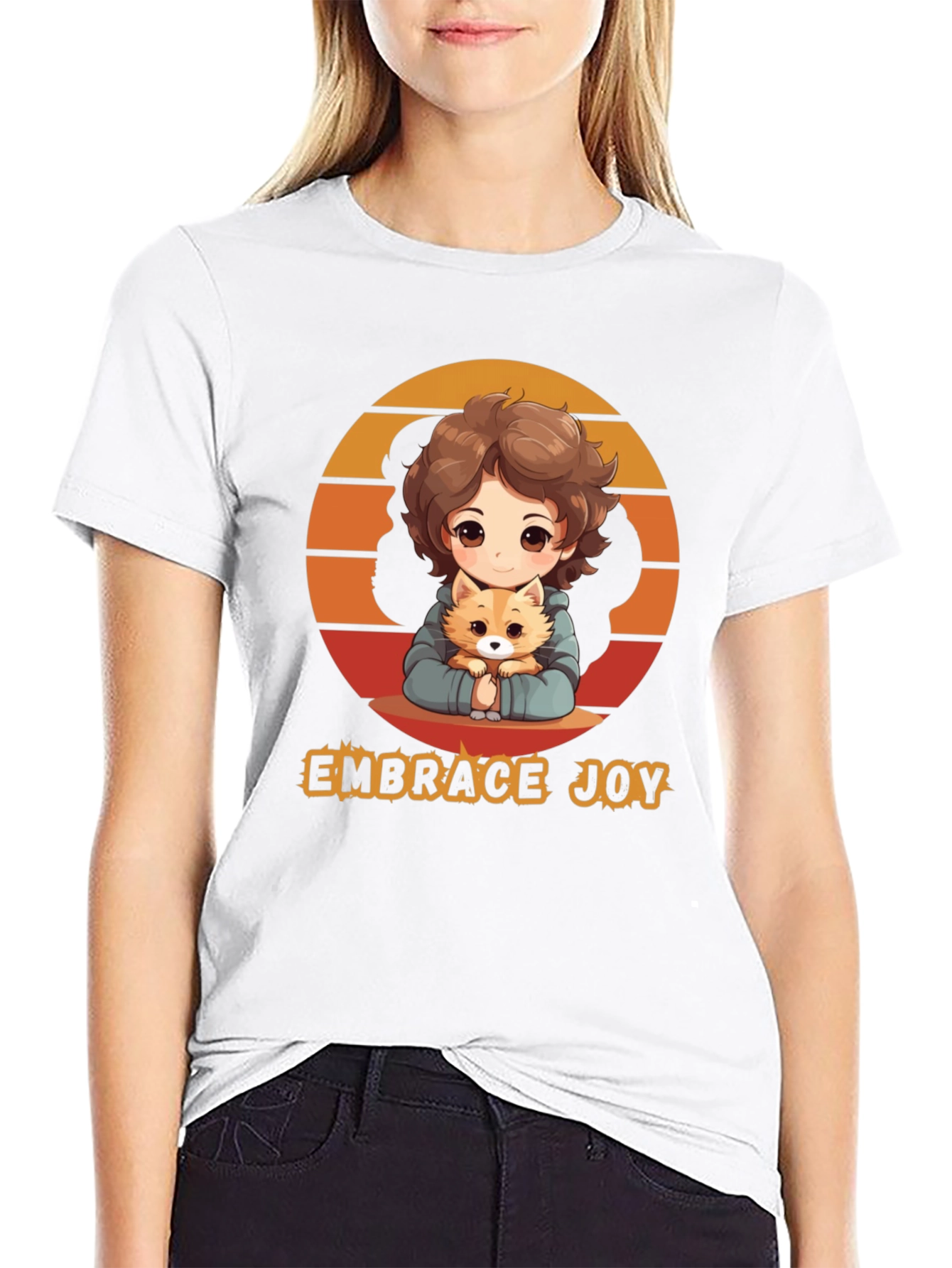 Embrace Joy Anime Graphic T-Shirt
