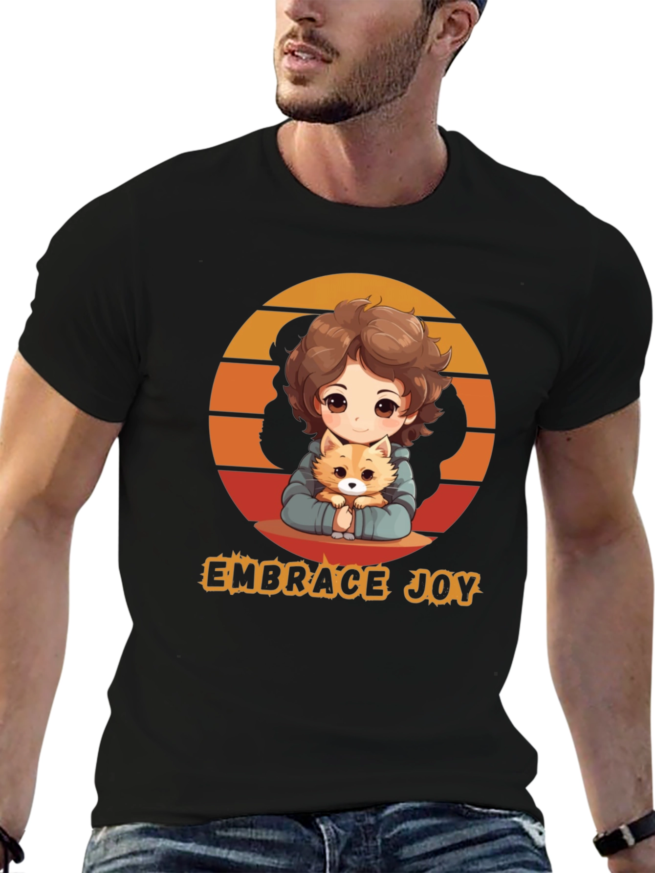Embrace Joy Anime Graphic T-Shirt