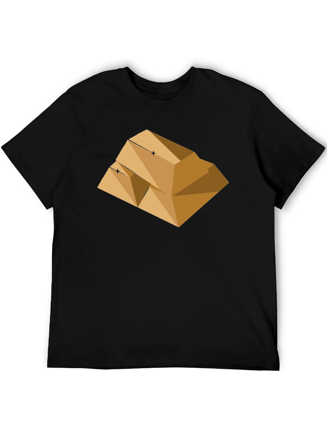 Gold Bar Graphic Tee - Modern Style