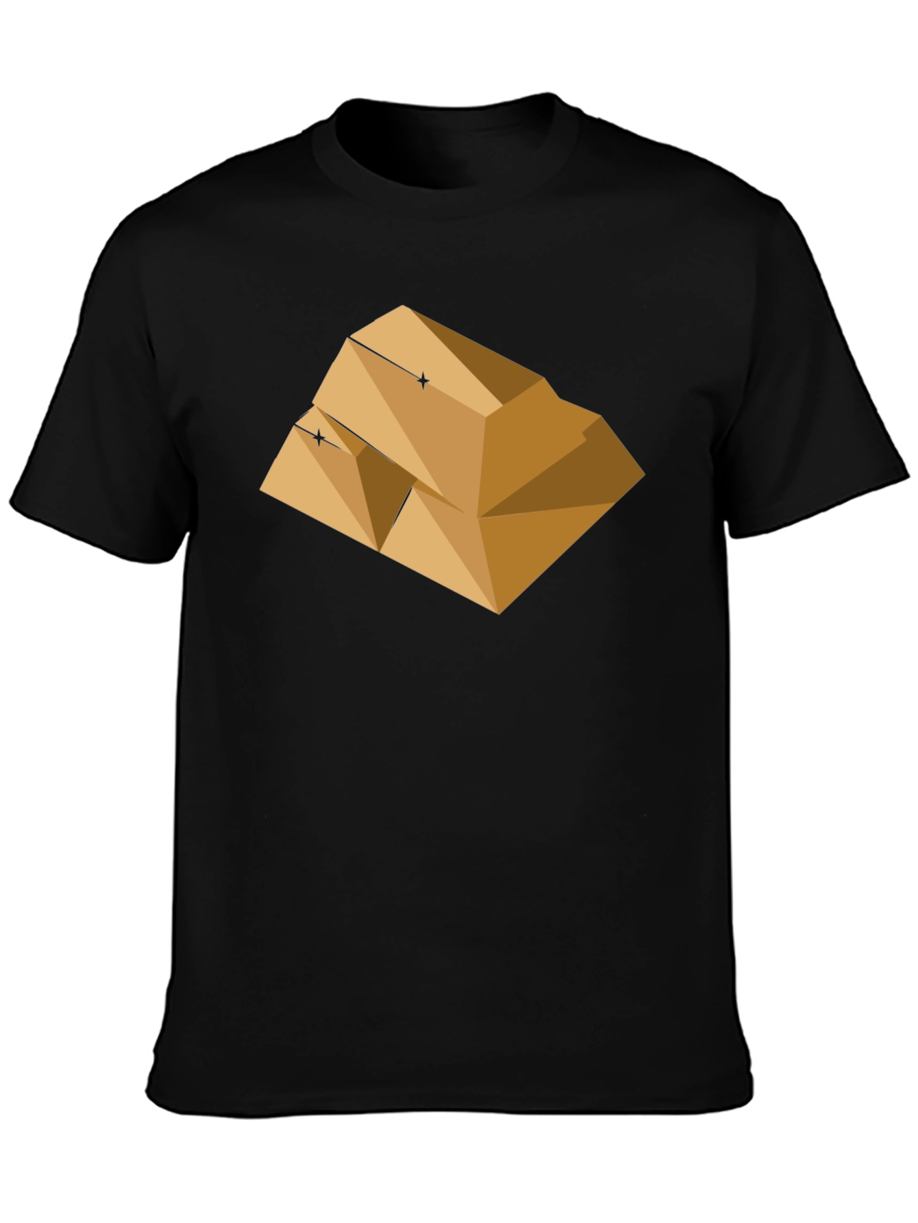 Gold Bar Graphic Tee - Modern Style