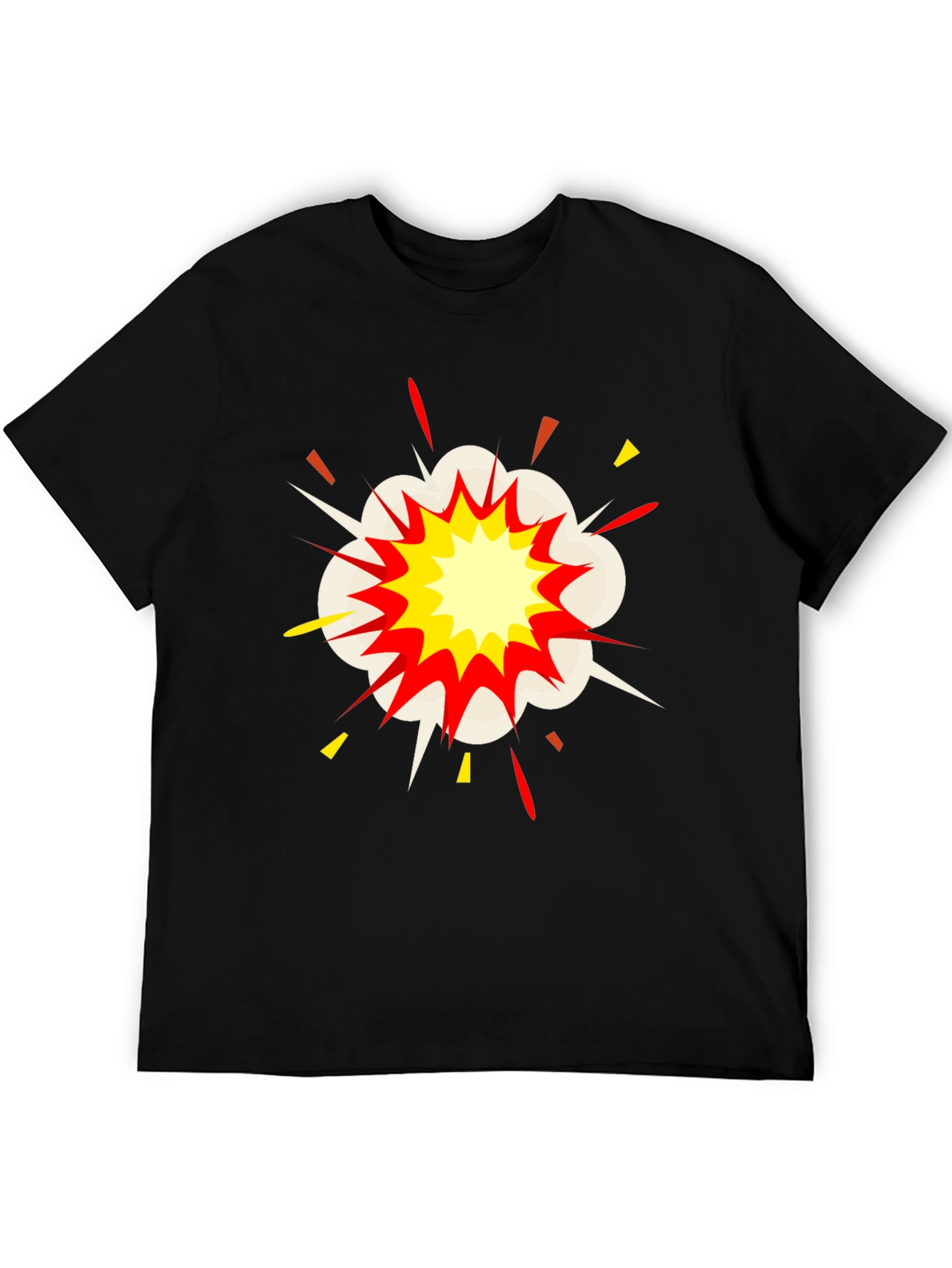 Comic Explosion Graphic Black T-Shirt