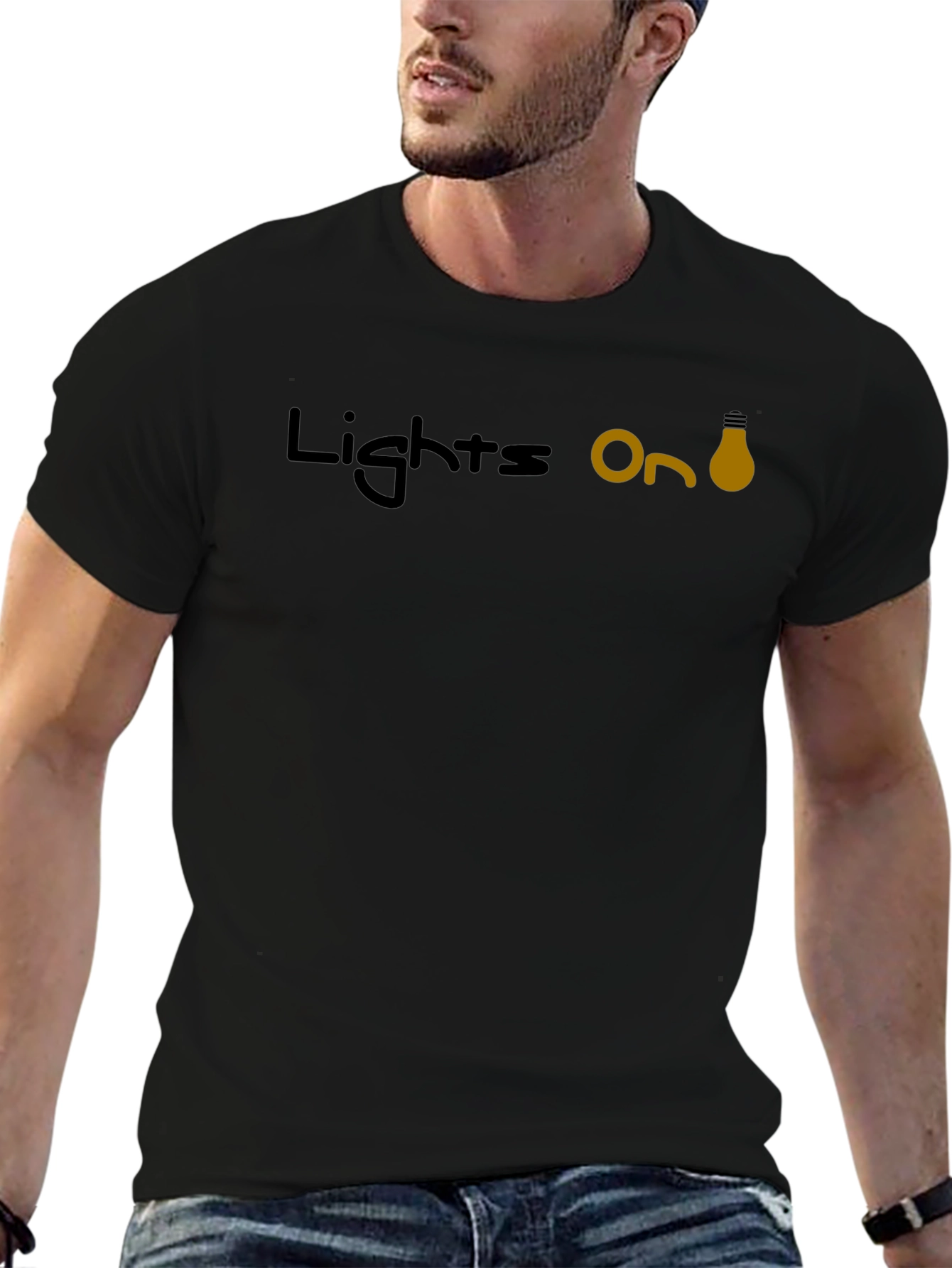 Lights On Graphic T-Shirt - Black