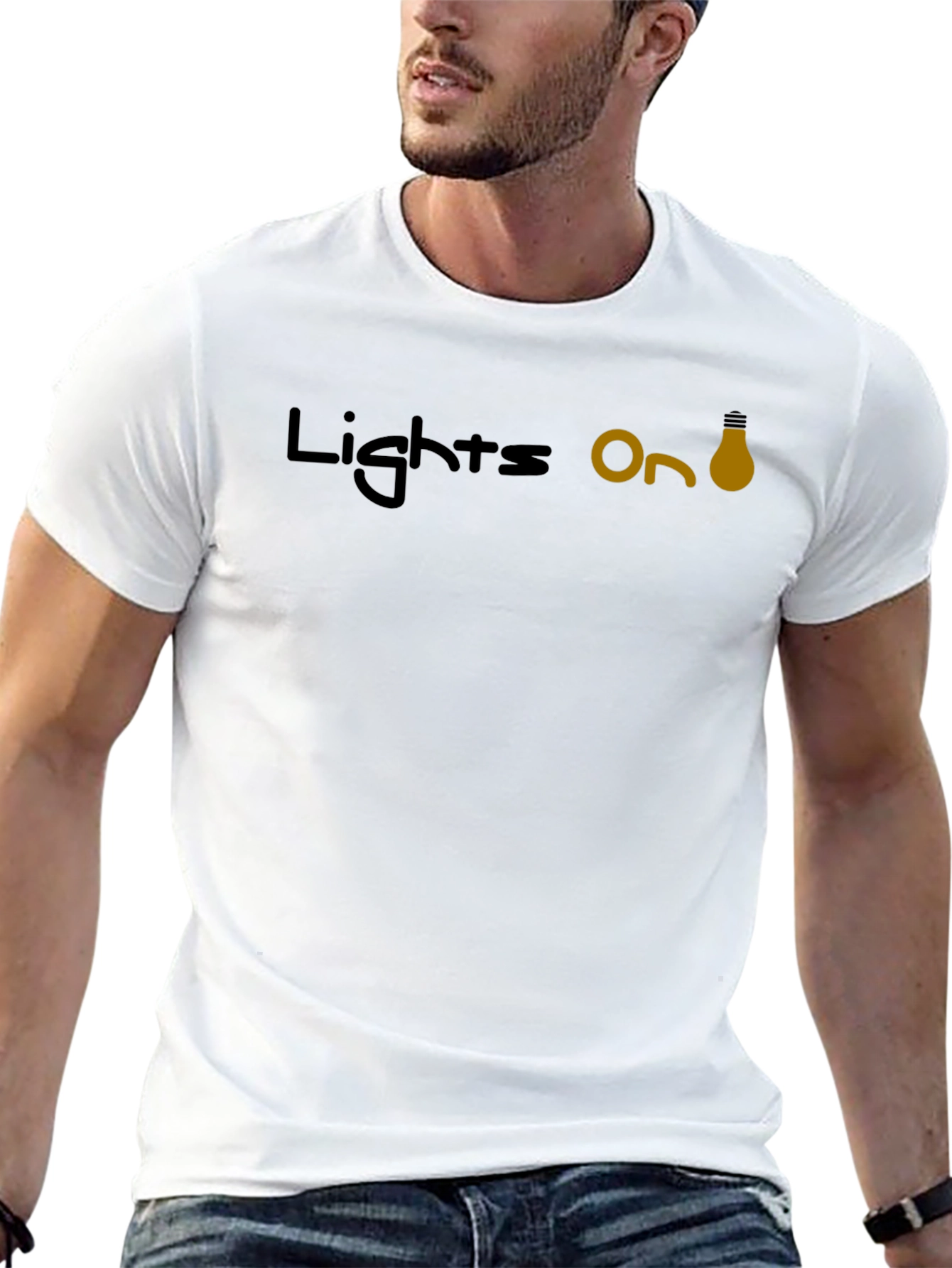 Lights On Graphic T-Shirt - Black