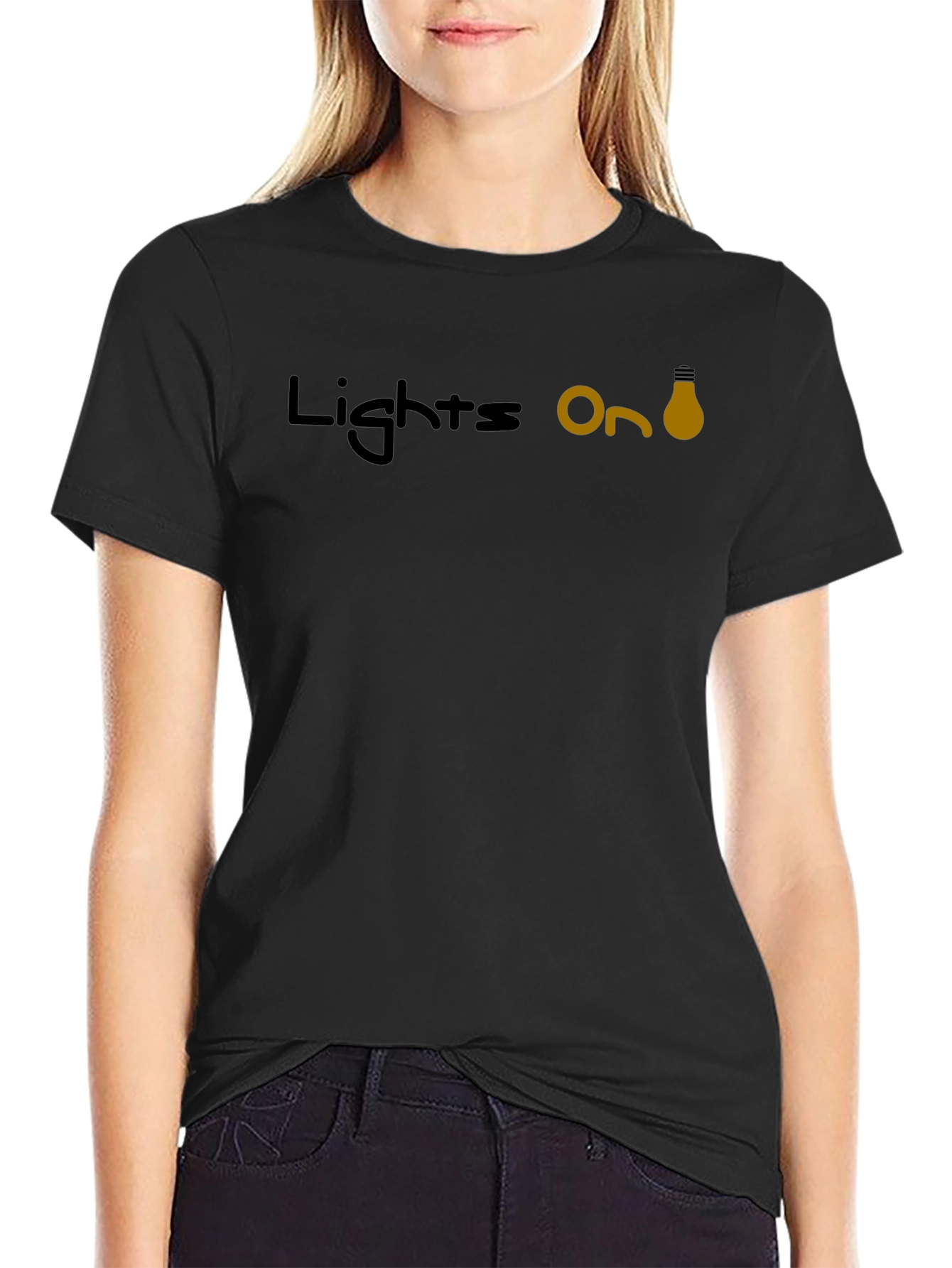 Lights On Graphic T-Shirt - Black