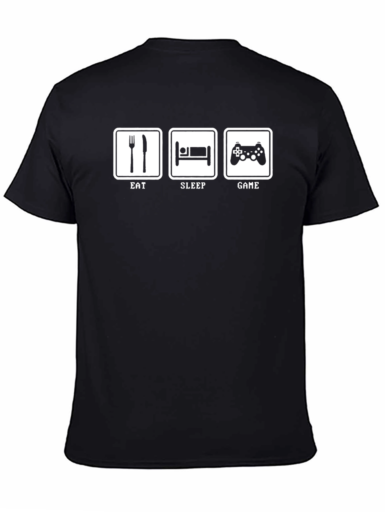 Eat Sleep Game Black Graphic Tee
