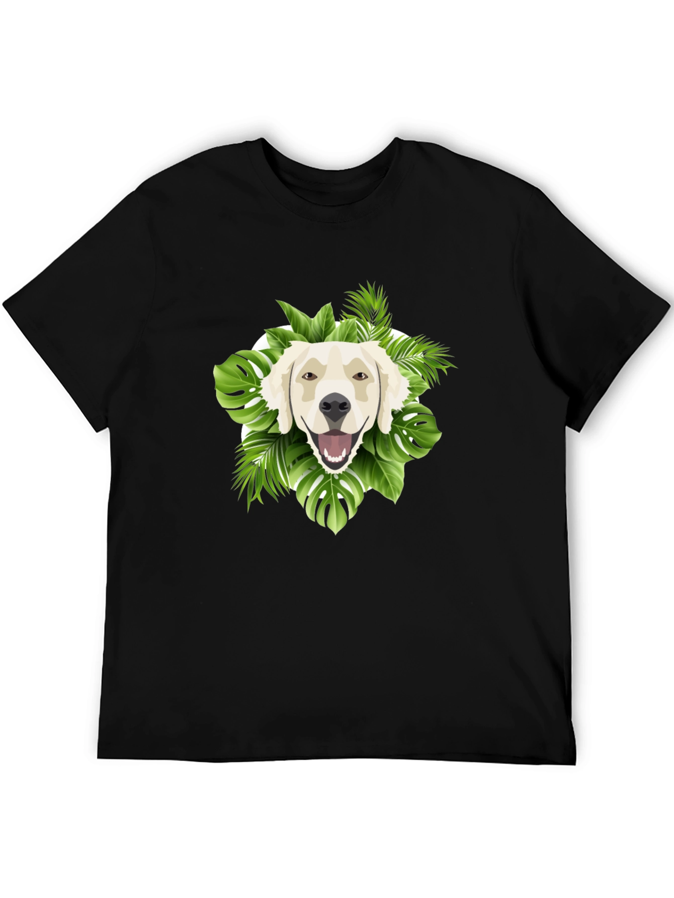 Tropical Golden Retriever Graphic Tee