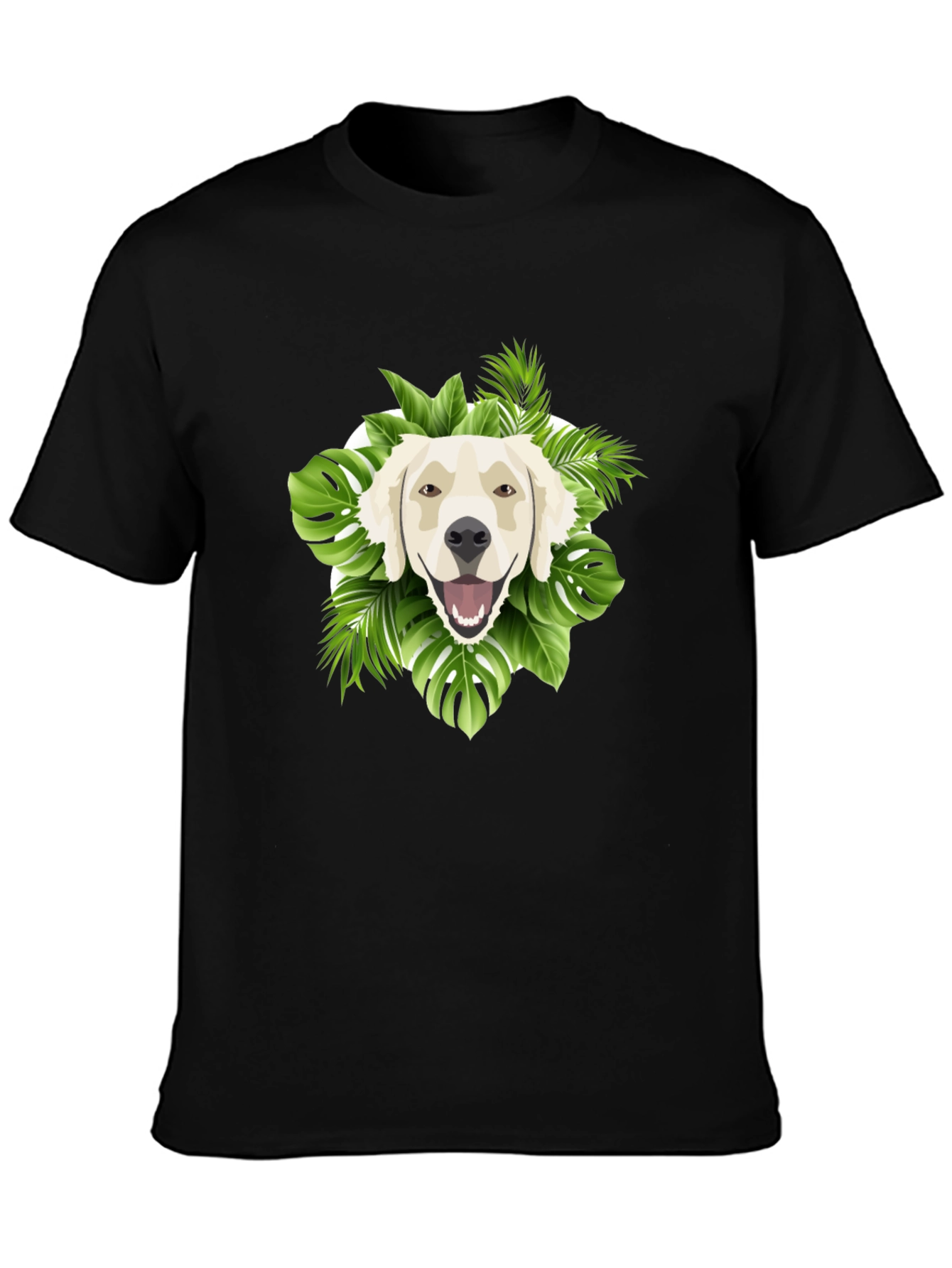 Tropical Golden Retriever Graphic Tee