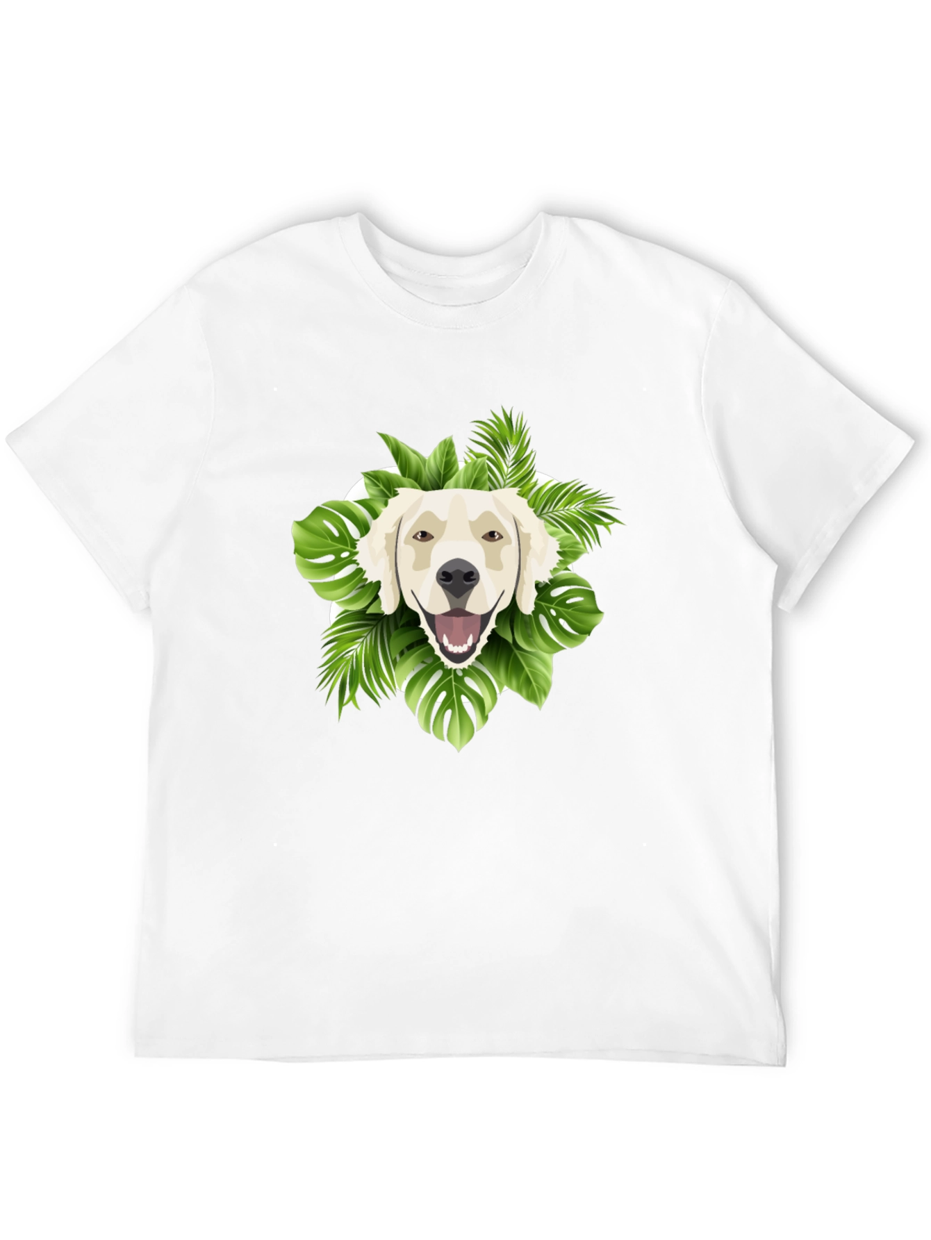 Tropical Golden Retriever Graphic Tee