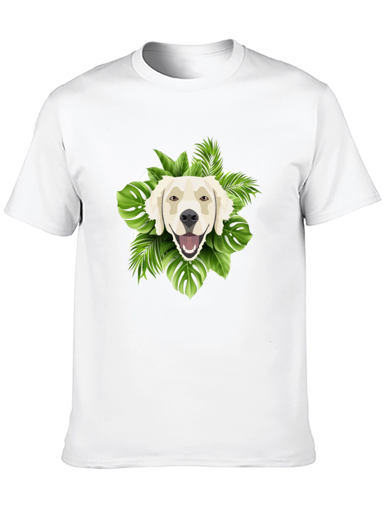 Tropical Golden Retriever Graphic Tee