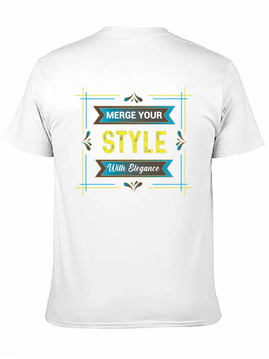 Stylish Black T-Shirt with Elegant Graphic Design