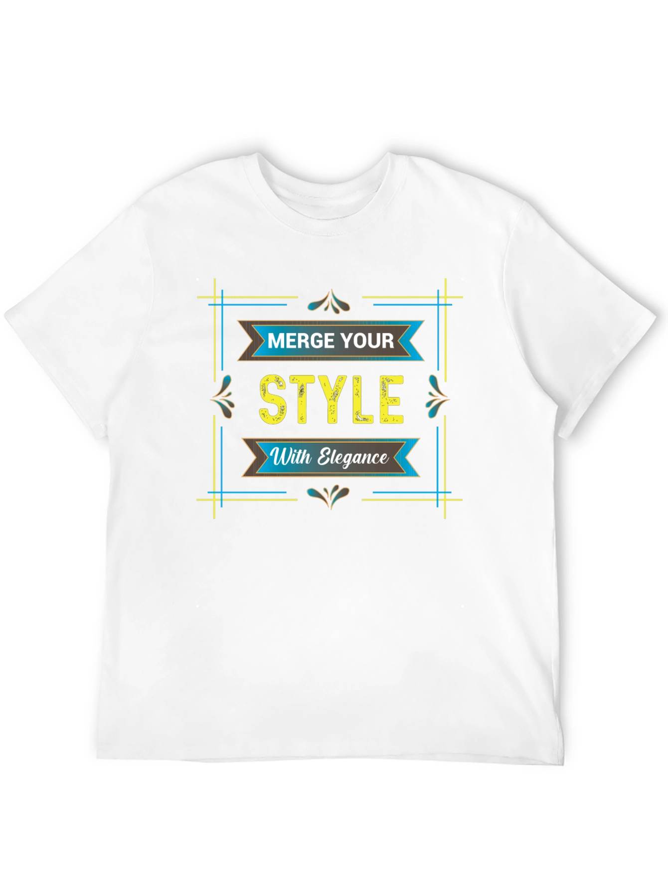Stylish Black T-Shirt with Elegant Graphic Design