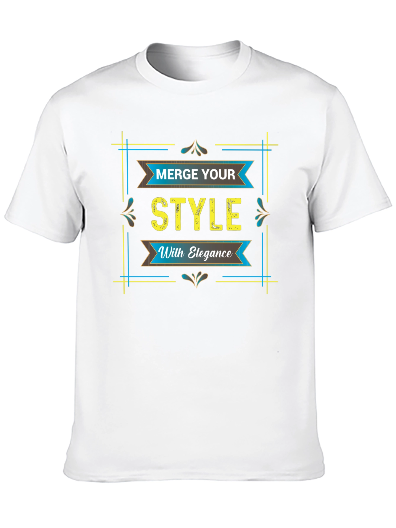 Stylish Black T-Shirt with Elegant Graphic Design