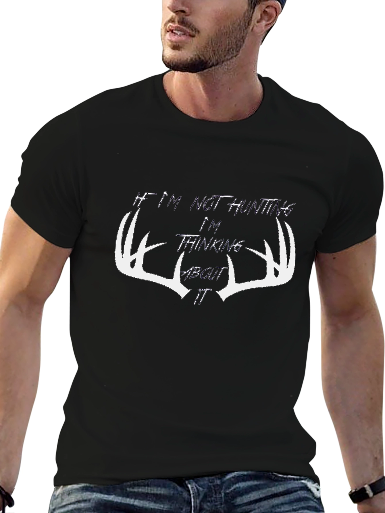 Hunting Graphic Tee - Not Hunting Thinking About It