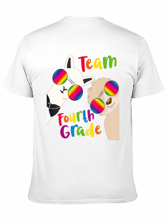 Team Fourth Grade Llama & Sloth T-Shirt