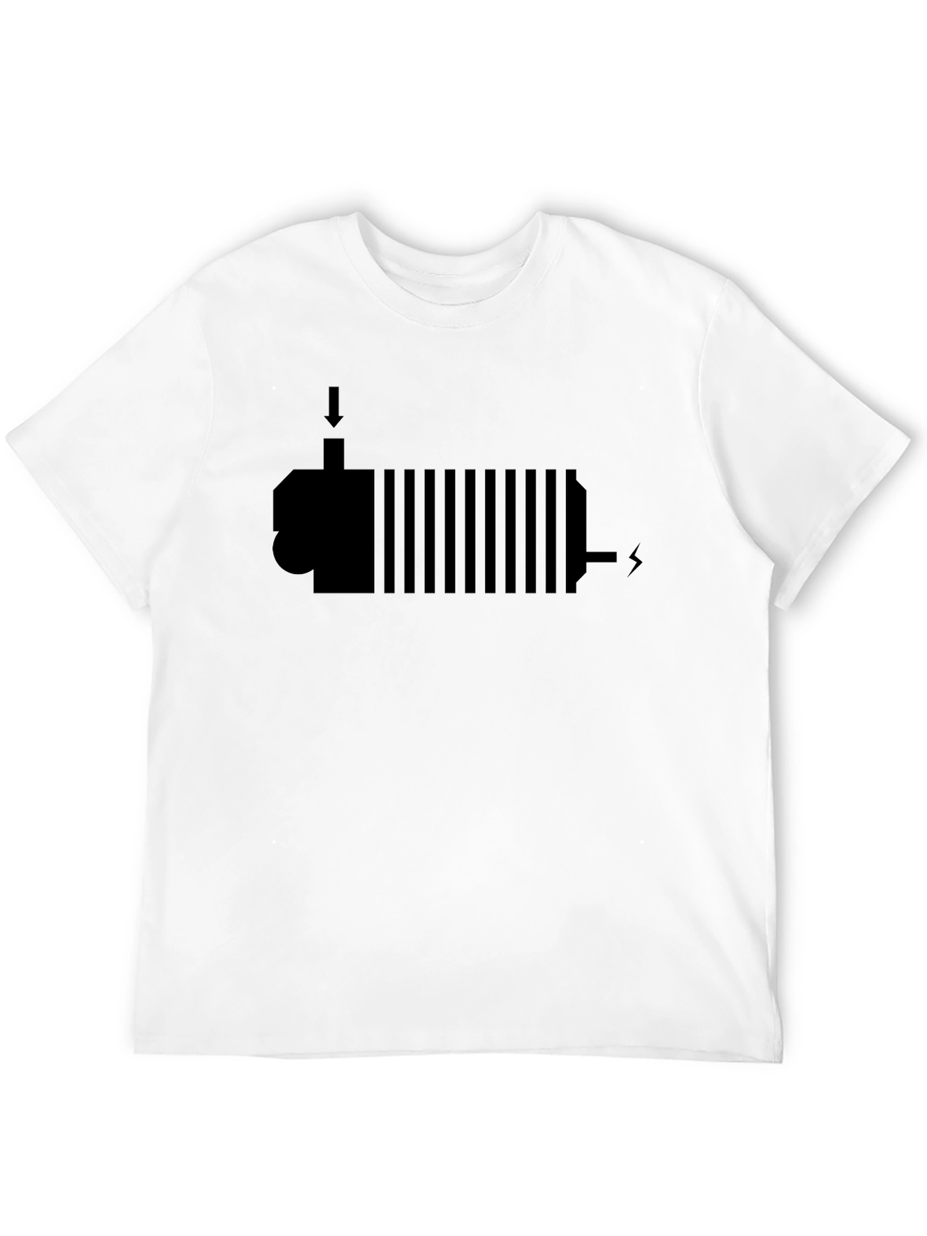 Cool Electric Motor T-Shirt - Black Cotton Tee