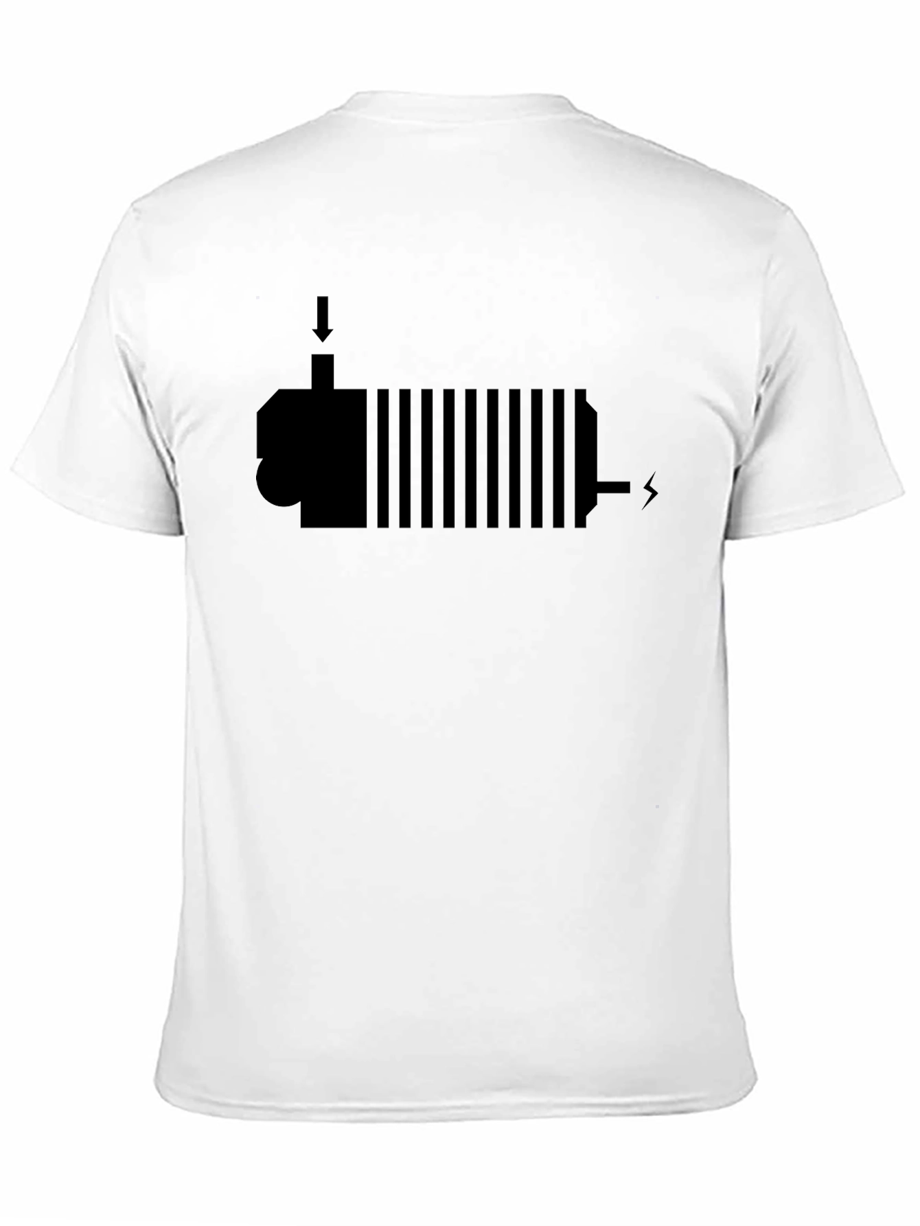 Cool Electric Motor T-Shirt - Black Cotton Tee