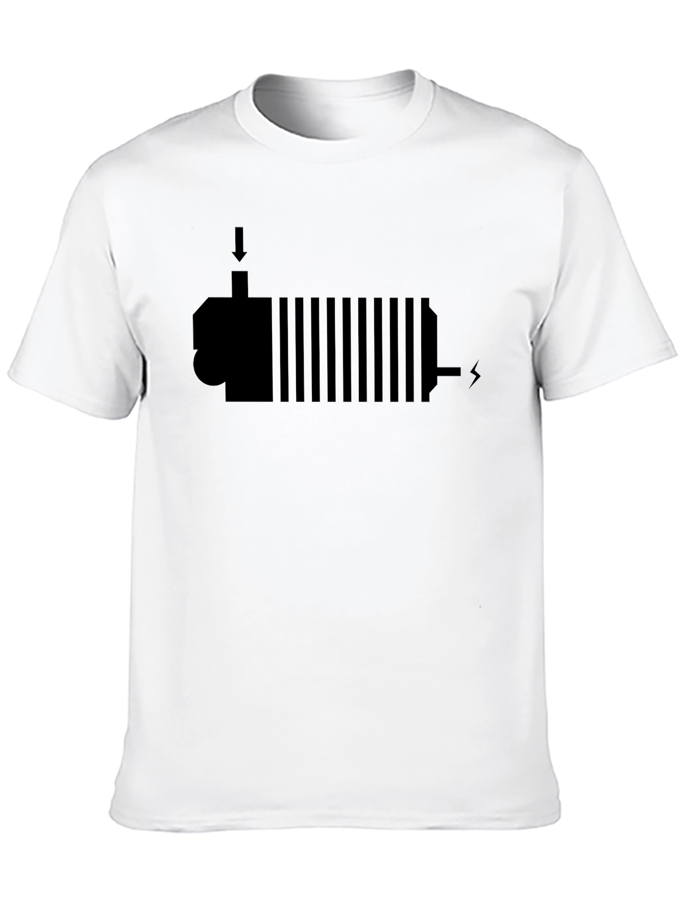 Cool Electric Motor T-Shirt - Black Cotton Tee