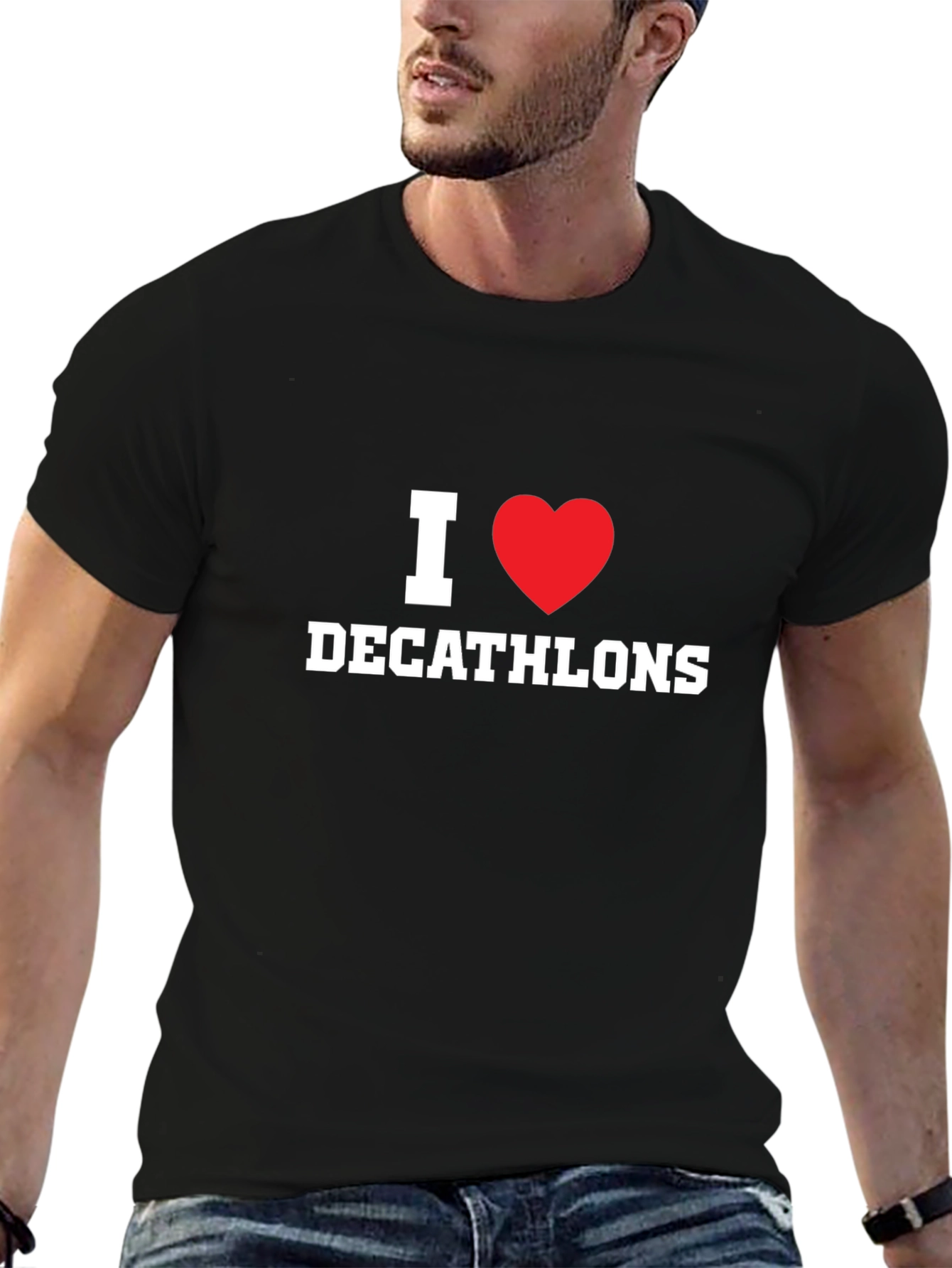 I Heart Decathlons Black T-Shirt