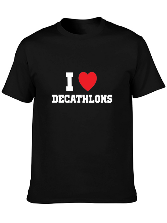 I Heart Decathlons Black T-Shirt