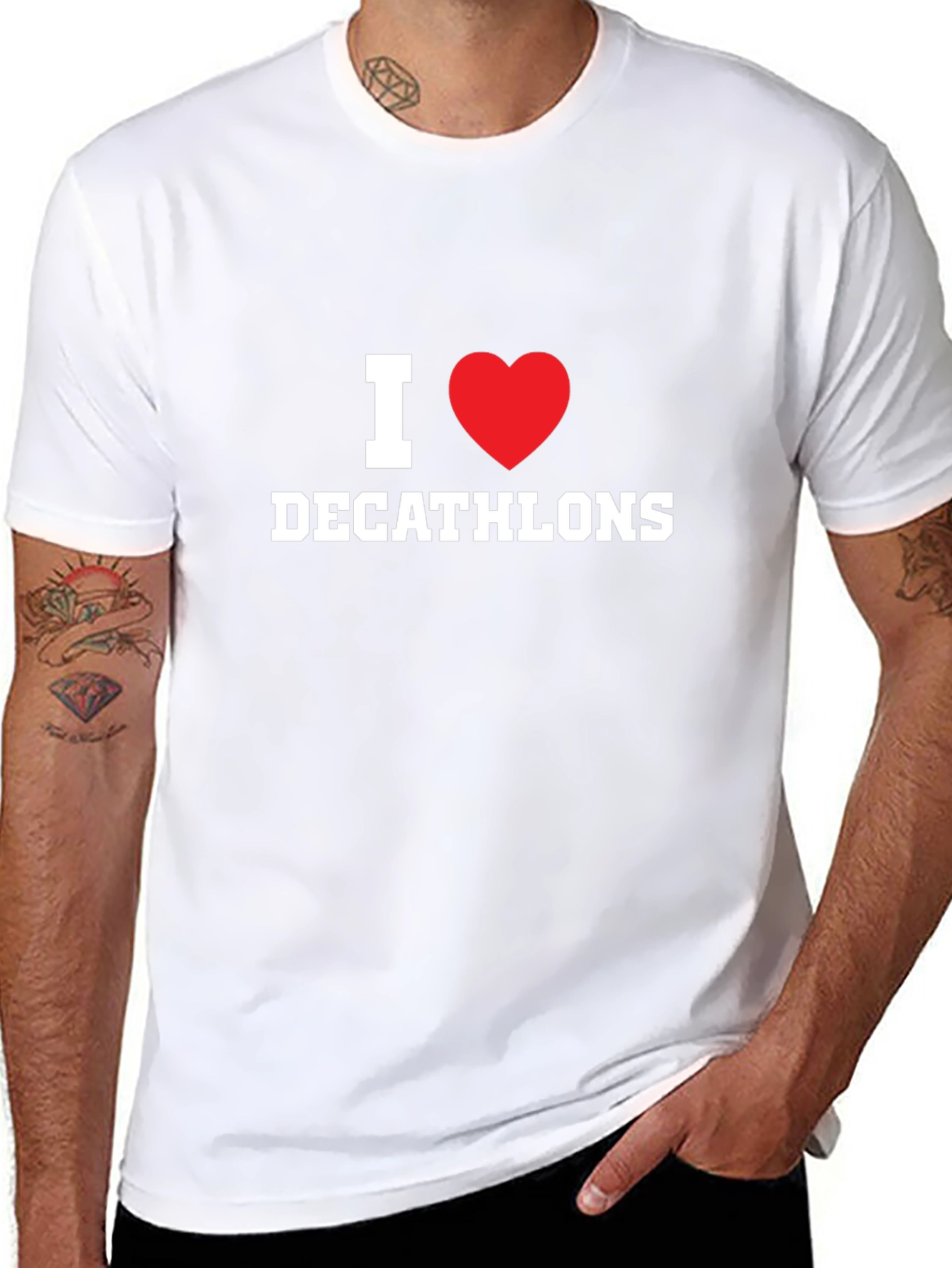 I Heart Decathlons Black T-Shirt
