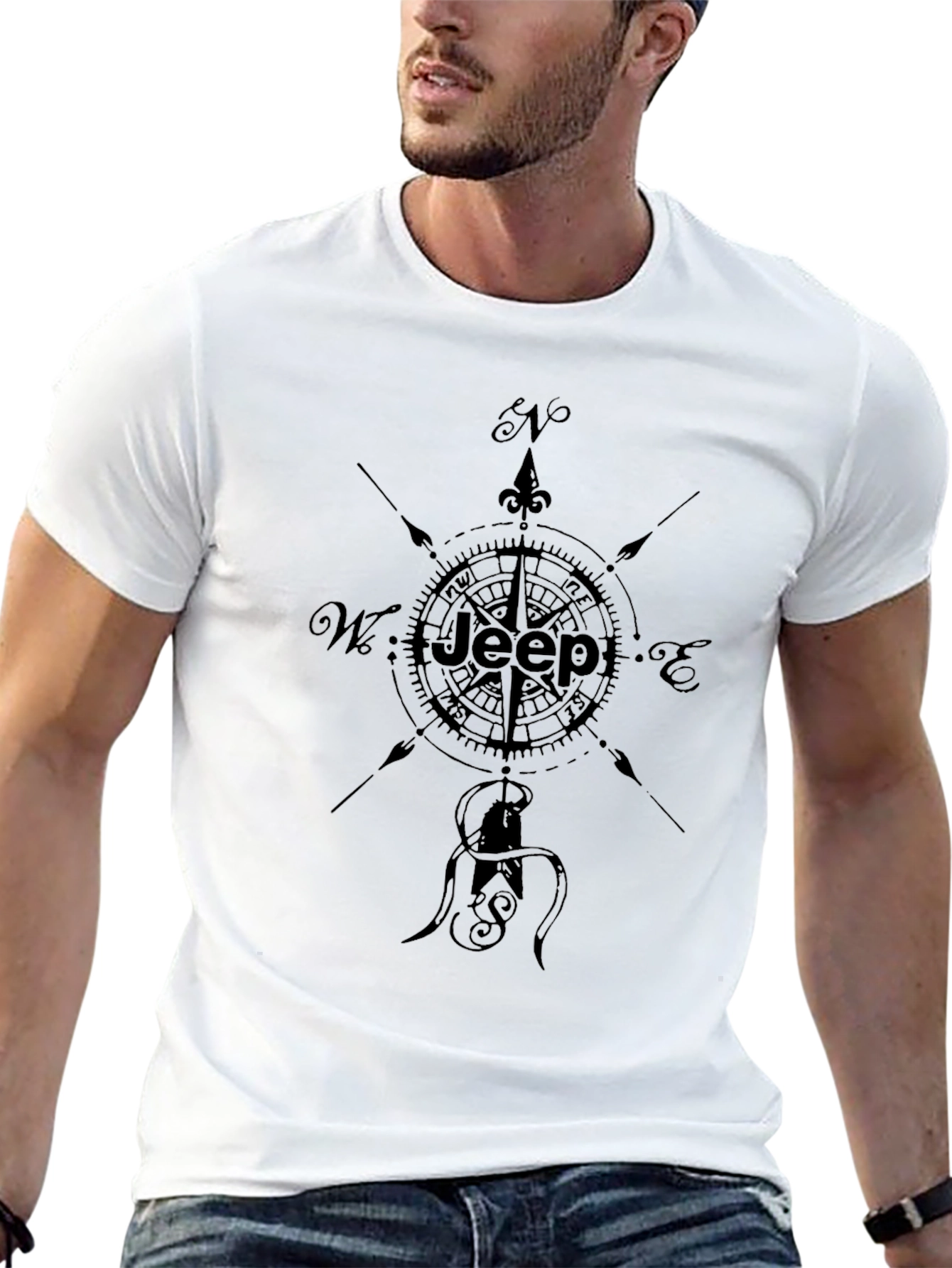 Jeep Compass Graphic Black T-Shirt