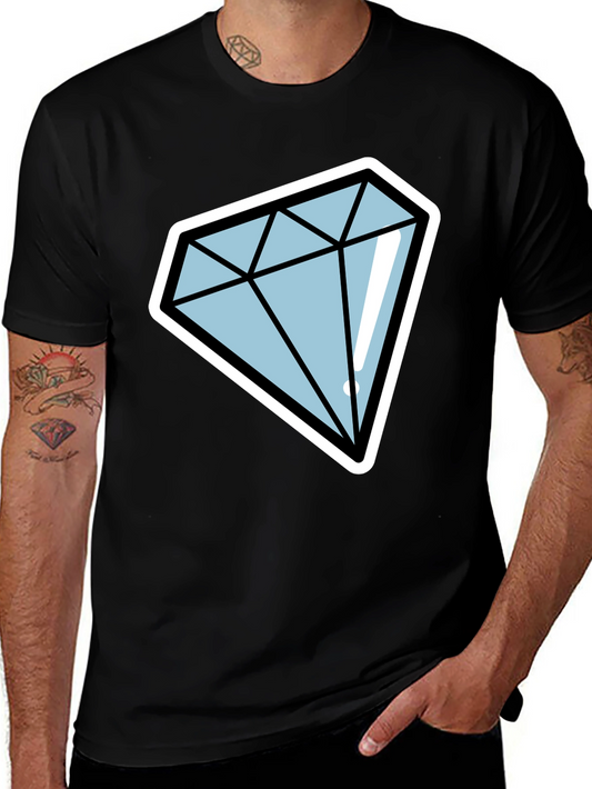 Diamond Graphic Tee - Stylish Black T-Shirt