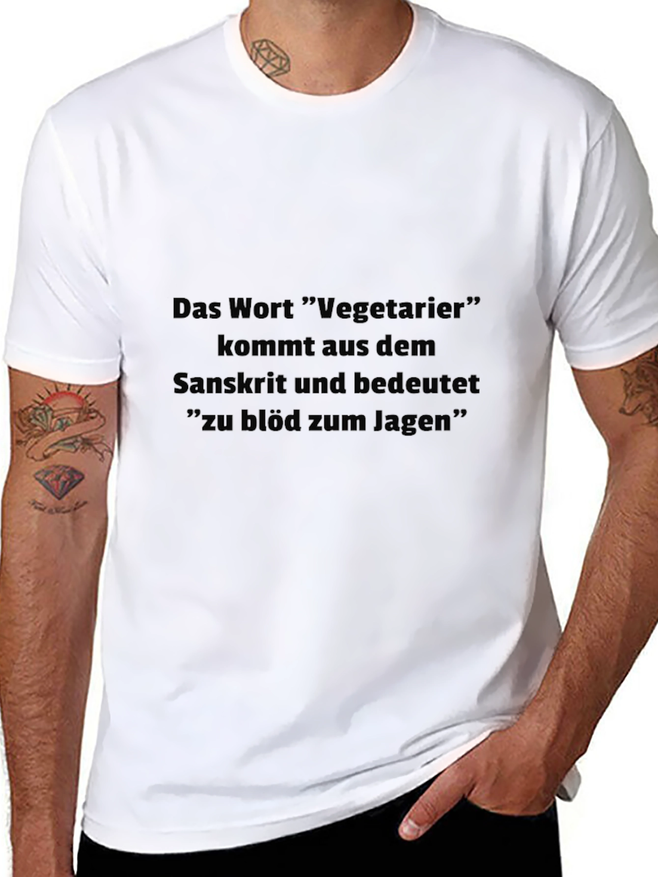 Vegetarier T-Shirt - Funny German Vegan Tee