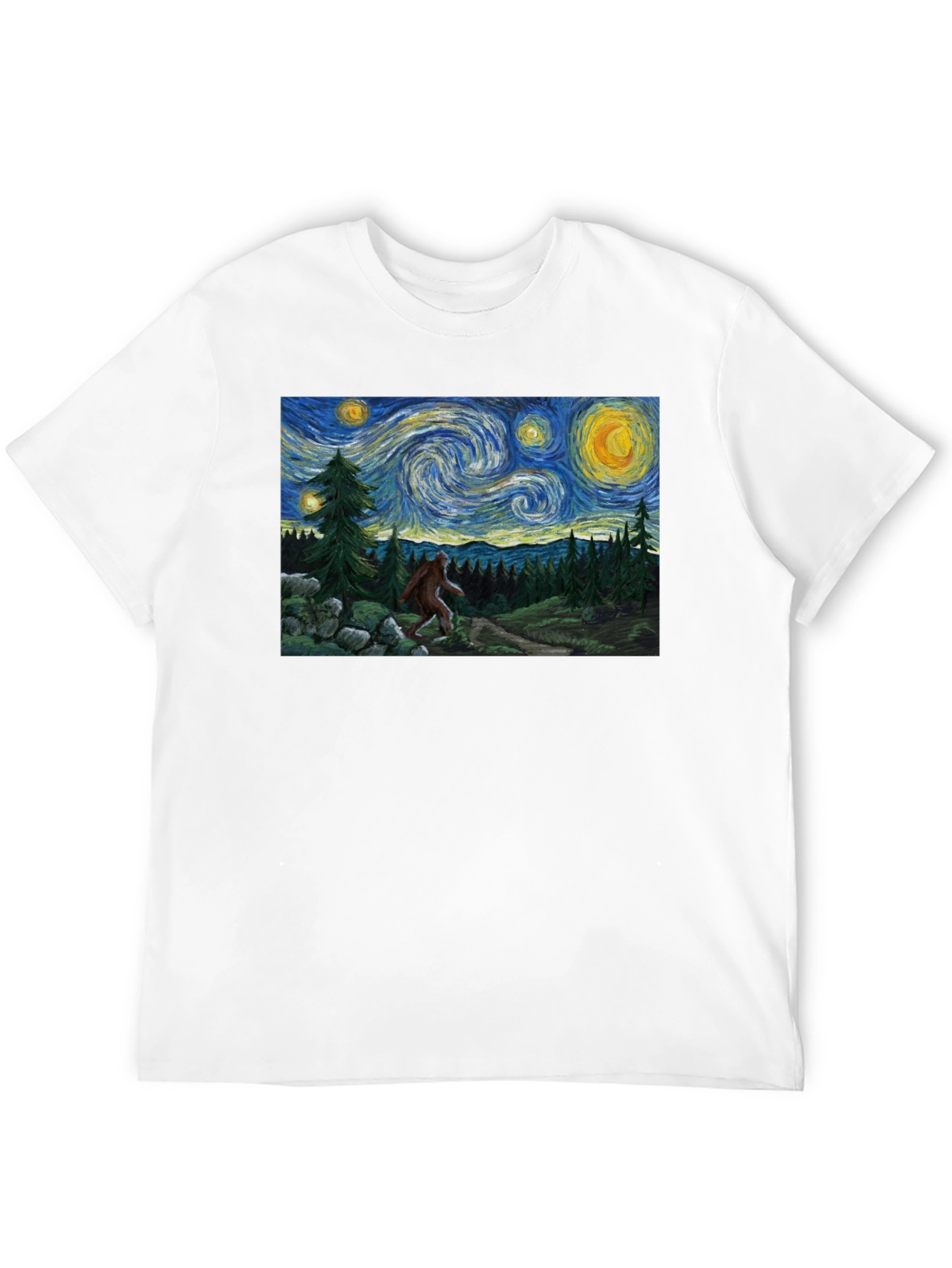 Starry Night Bigfoot Graphic Tee