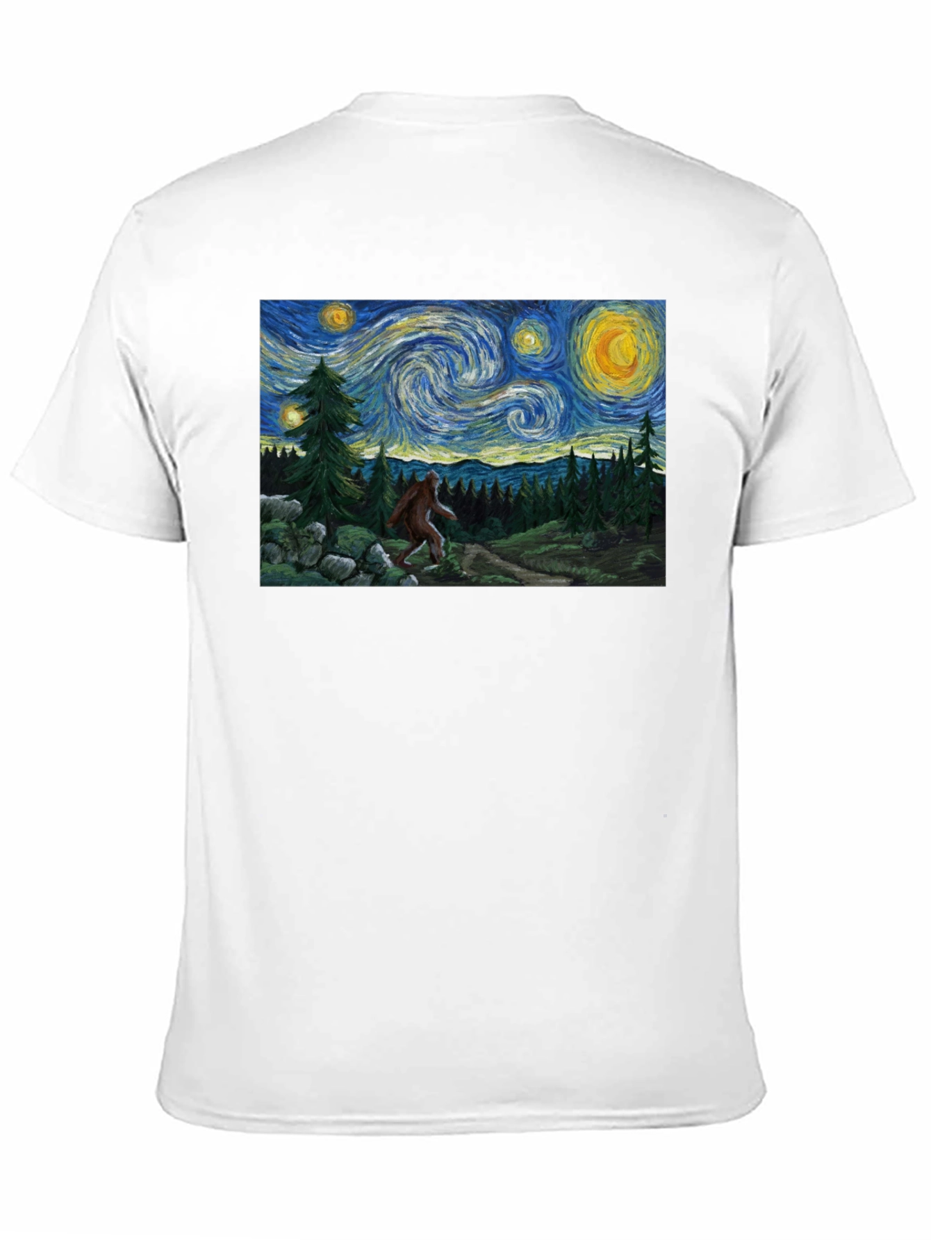Starry Night Bigfoot Graphic Tee