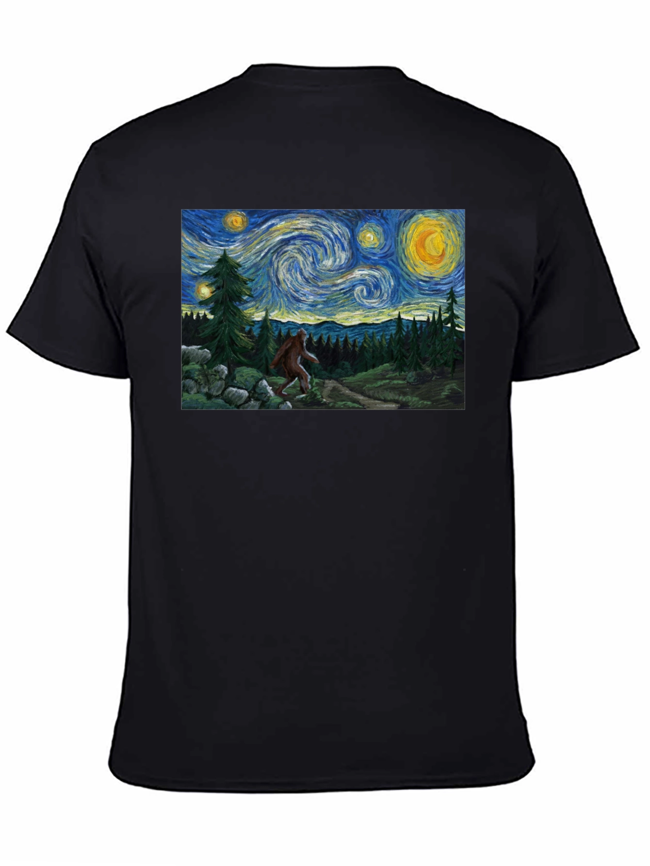 Starry Night Bigfoot Graphic Tee