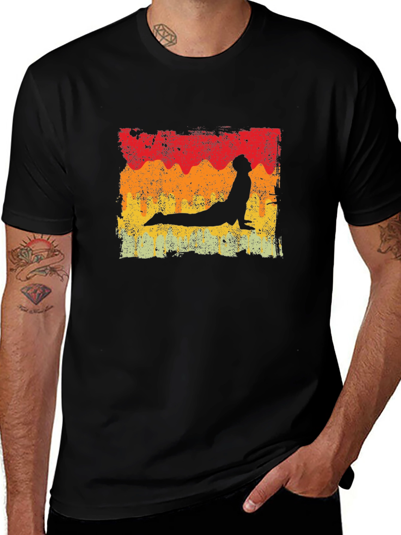 Retro Yoga Pose T-Shirt