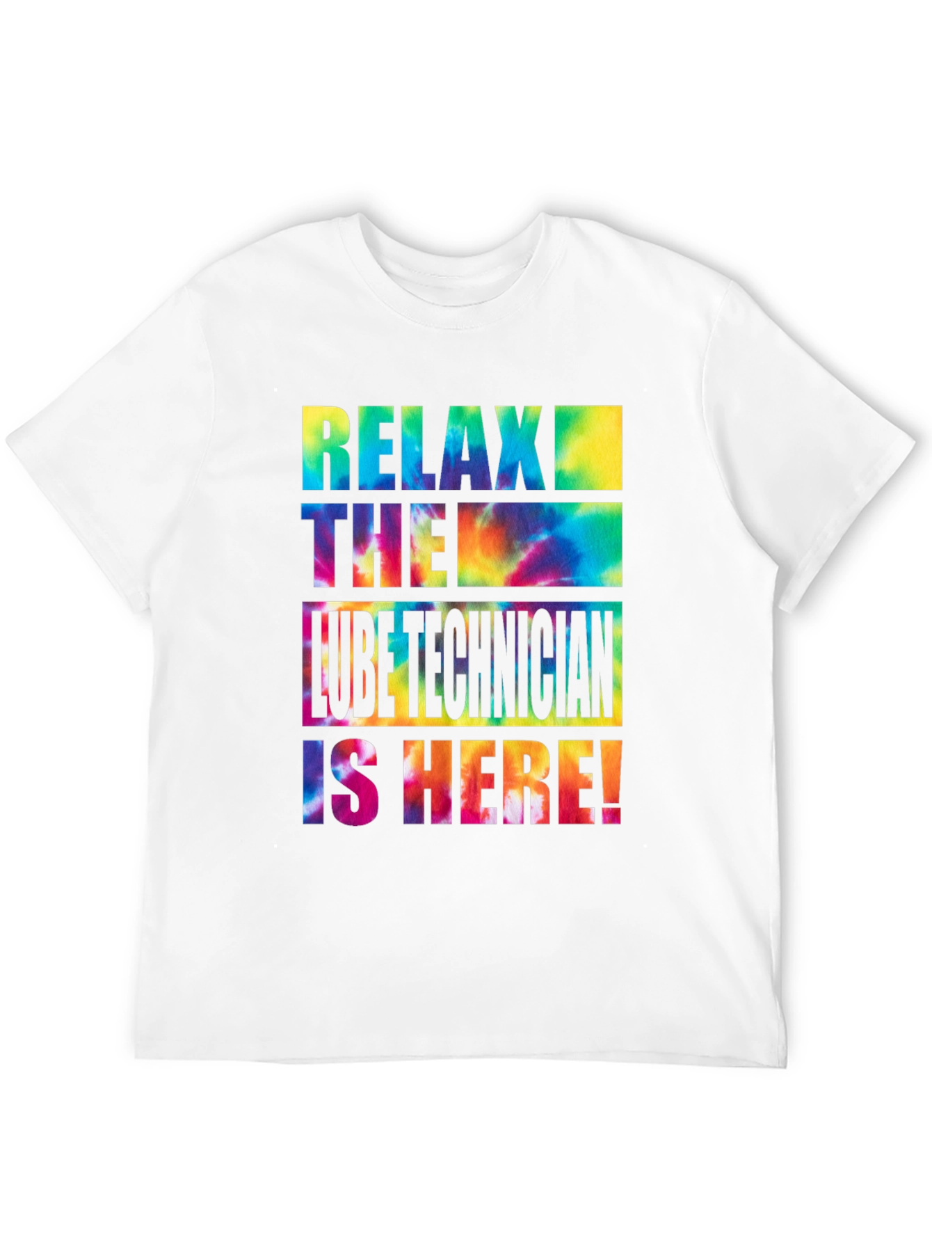 Relax Lube Technician Tie Dye Graphic T-Shirt