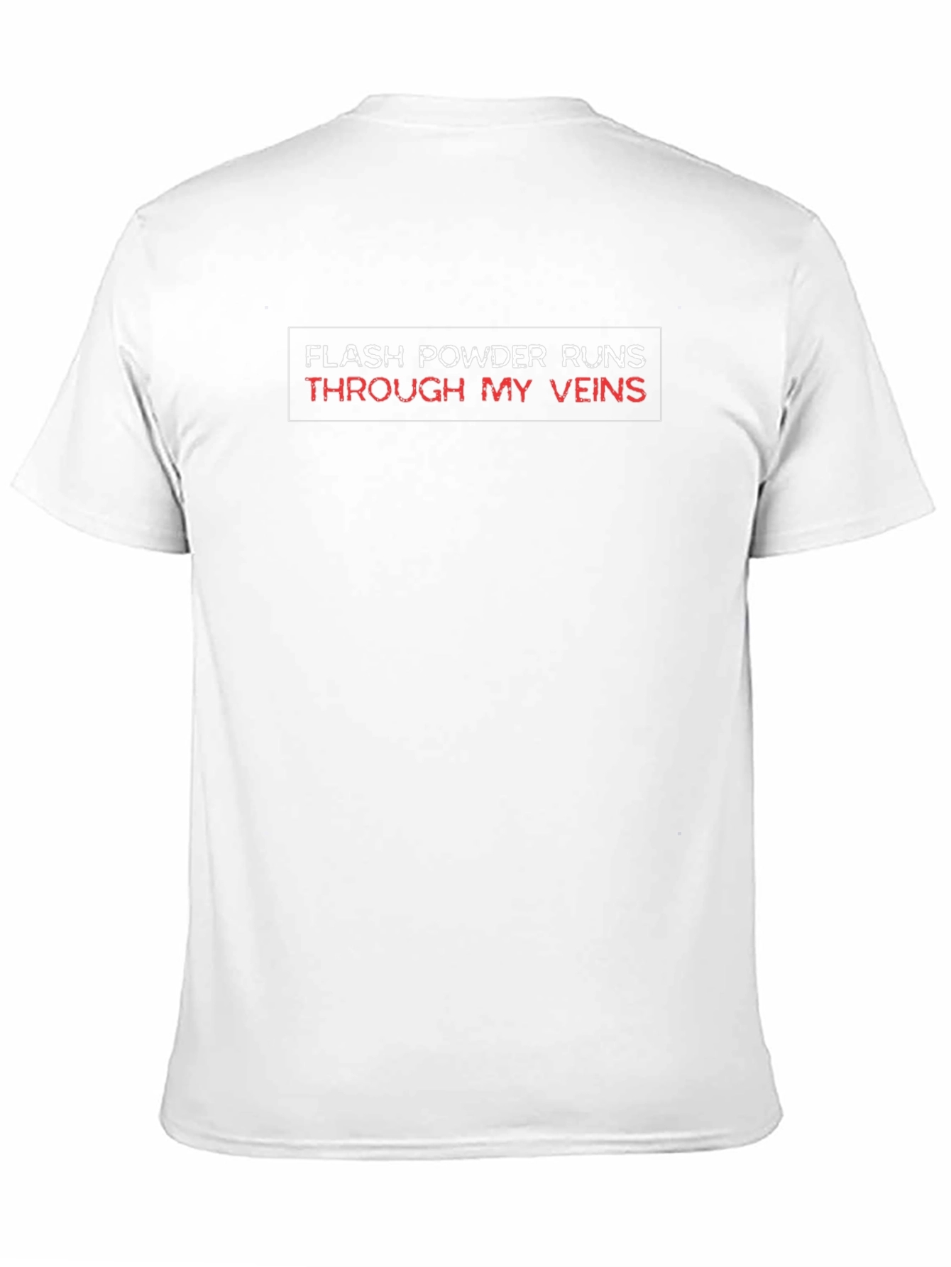 Flash Powder Runs Through My Veins Black Tee