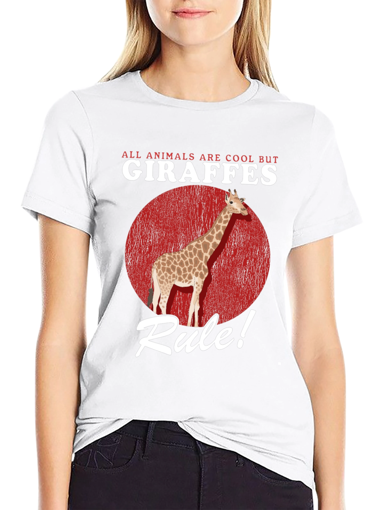Giraffe Rule Graphic Tee - Cool Animal Lover T-Shirt