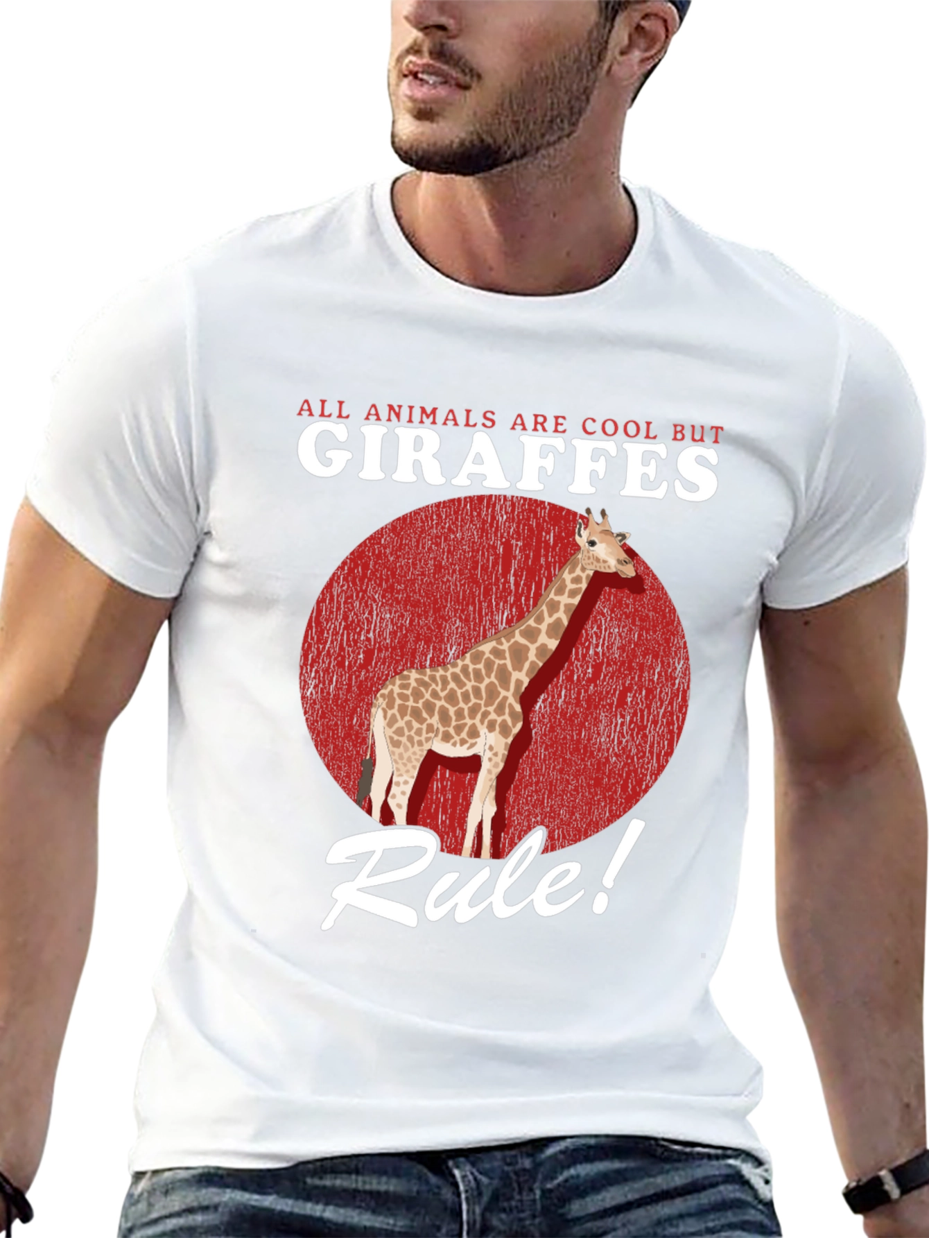 Giraffe Rule Graphic Tee - Cool Animal Lover T-Shirt