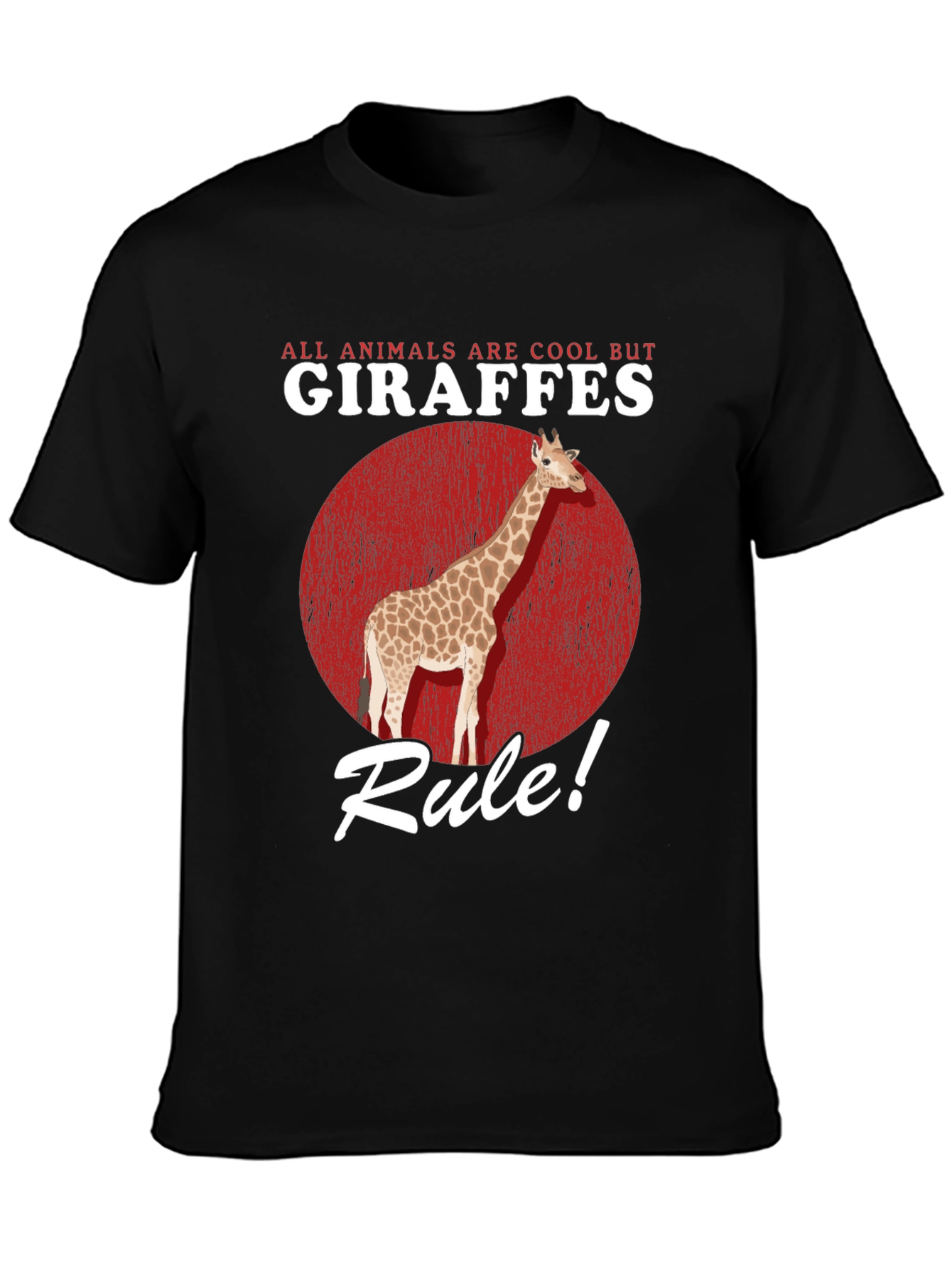 Giraffe Rule Graphic Tee - Cool Animal Lover T-Shirt