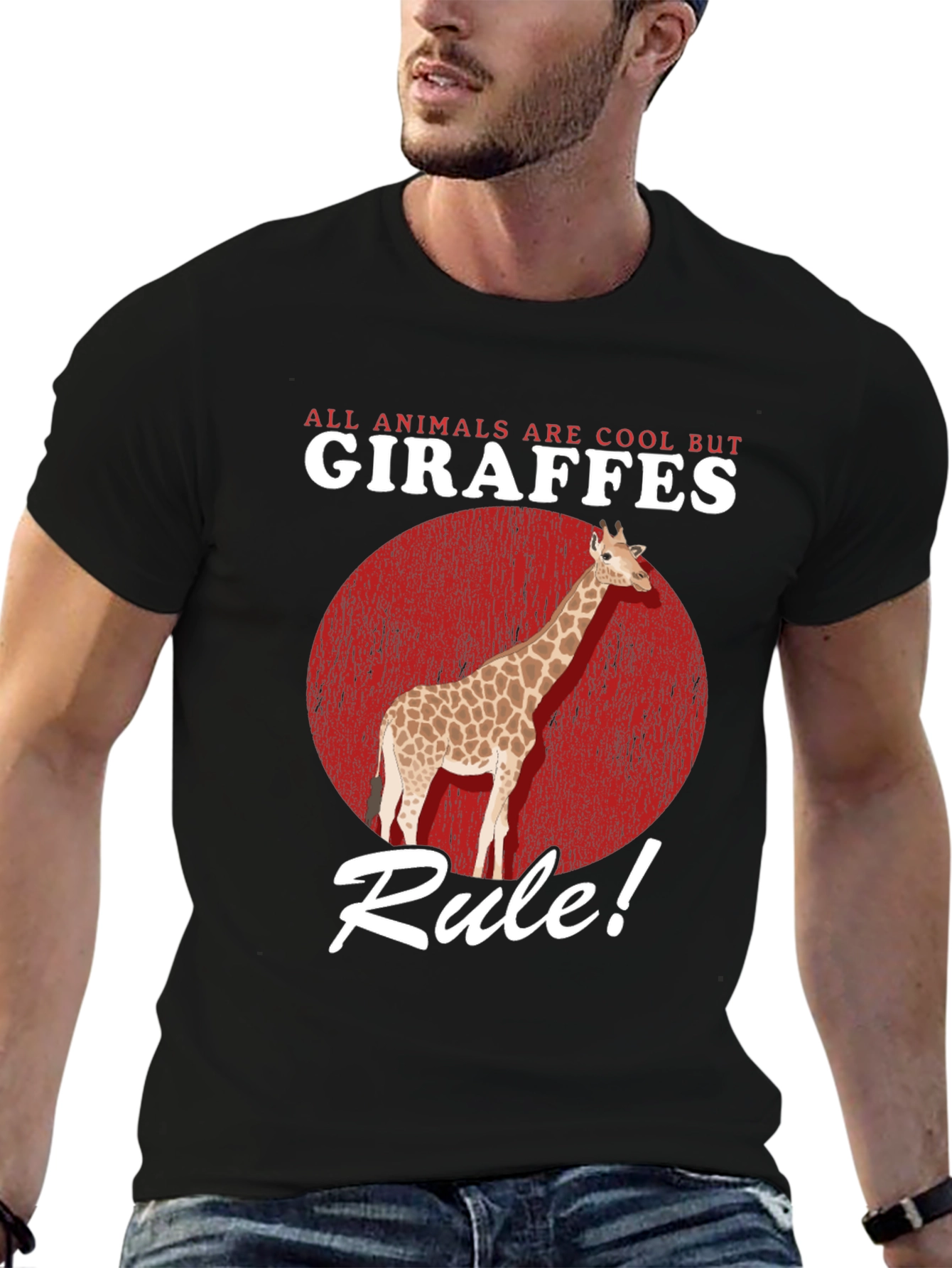 Giraffe Rule Graphic Tee - Cool Animal Lover T-Shirt