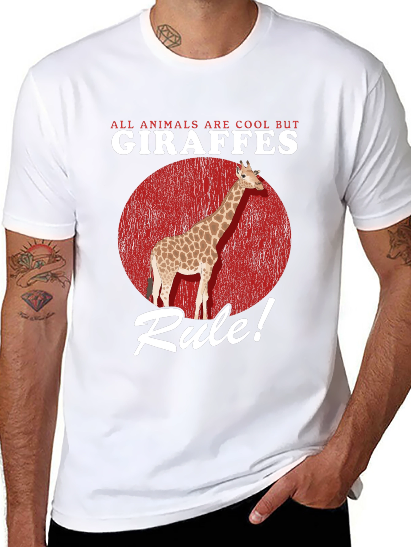 Giraffe Rule Graphic Tee - Cool Animal Lover T-Shirt