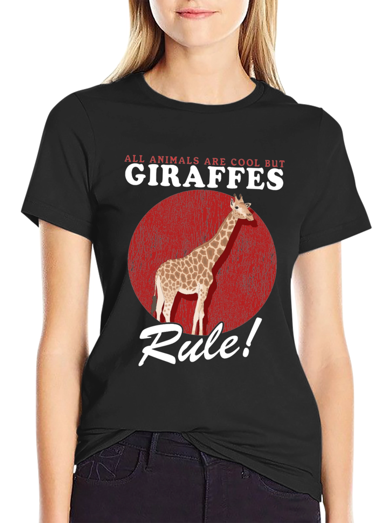 Giraffe Rule Graphic Tee - Cool Animal Lover T-Shirt
