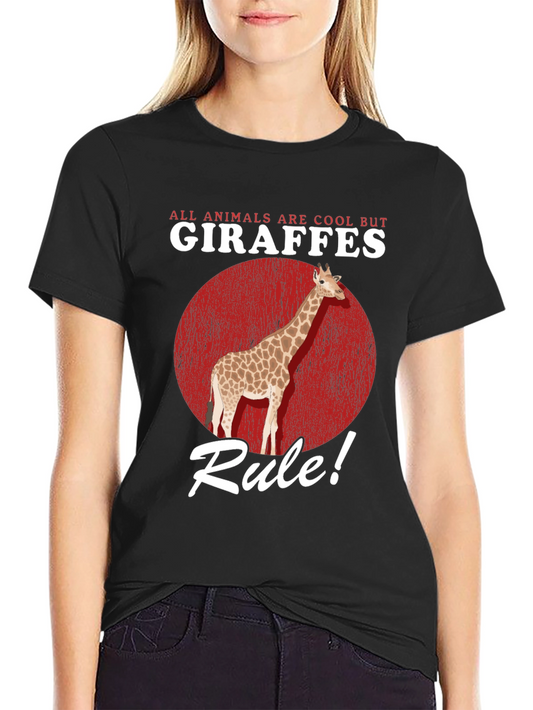 Giraffe Rule Graphic Tee - Cool Animal Lover T-Shirt