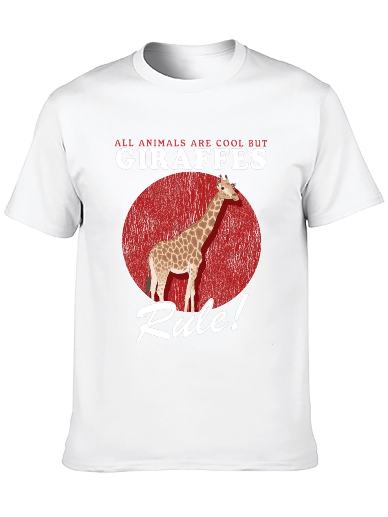 Giraffe Rule Graphic Tee - Cool Animal Lover T-Shirt