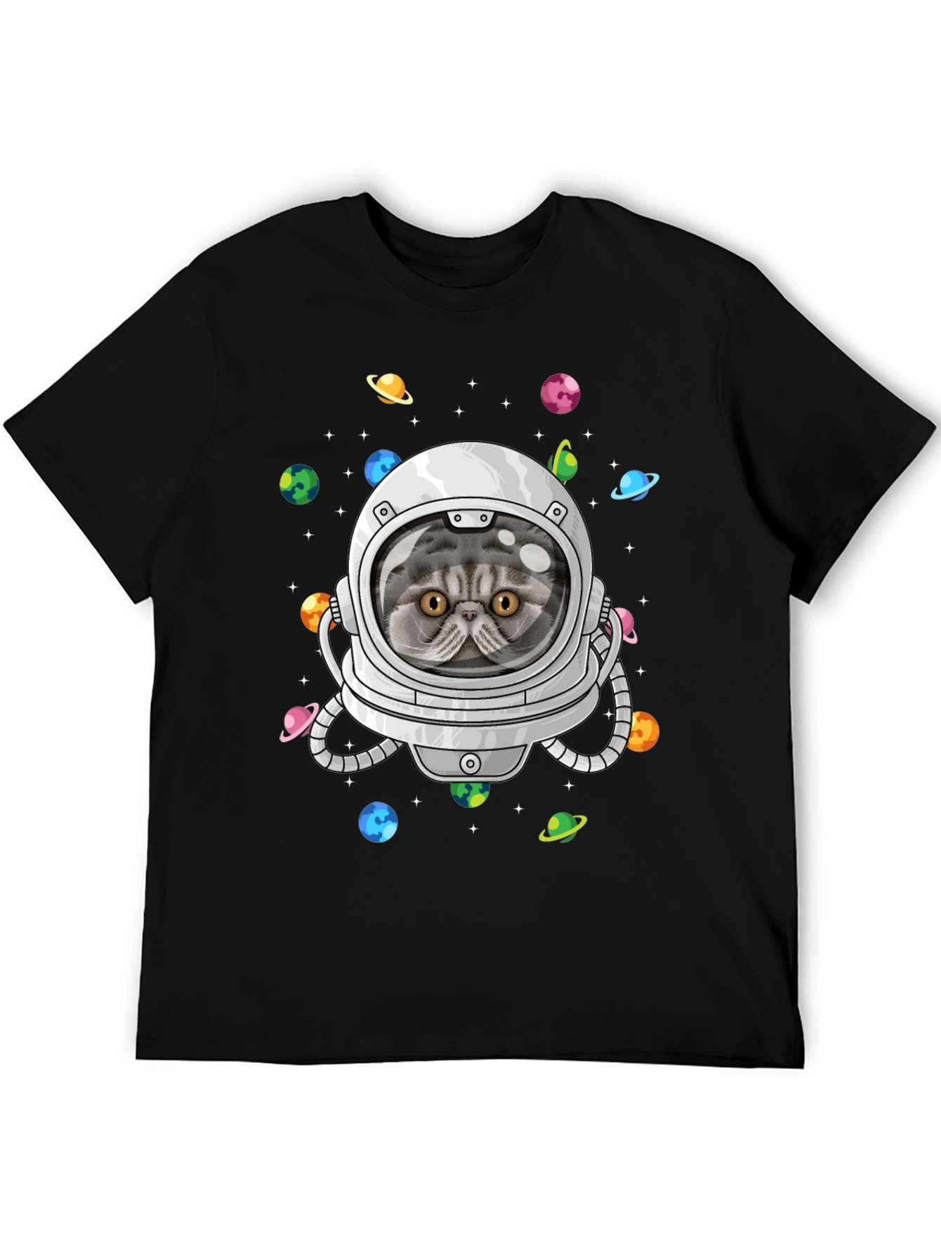 Cat Astronaut T-Shirt - Space Explorer Kitten