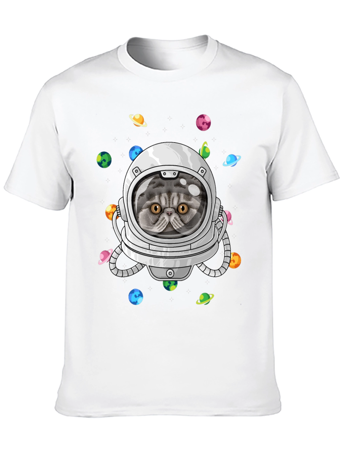 Cat Astronaut T-Shirt - Space Explorer Kitten