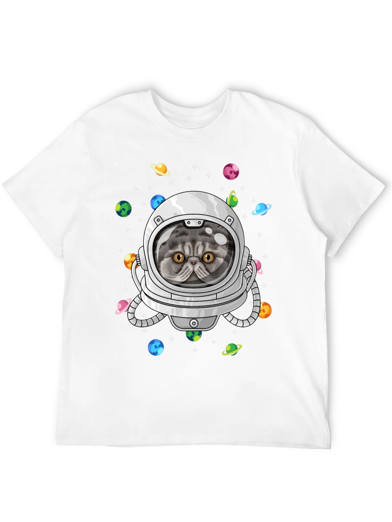 Cat Astronaut T-Shirt - Space Explorer Kitten