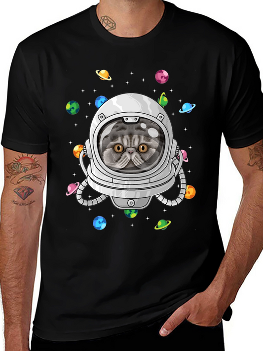 Cat Astronaut T-Shirt - Space Explorer Kitten